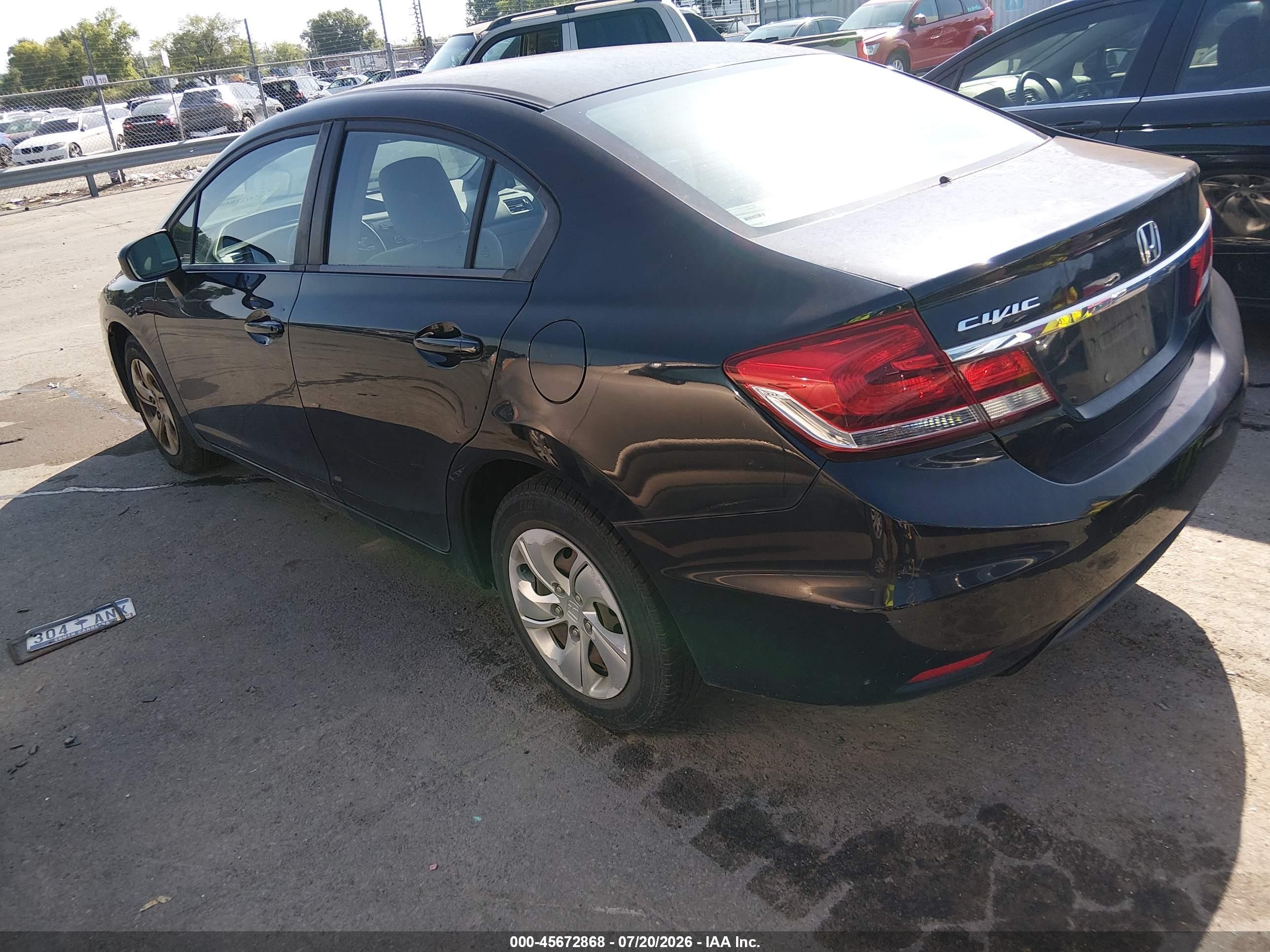 2015 Honda Civic Lx Черный vin: 19XFB2F51FE115239