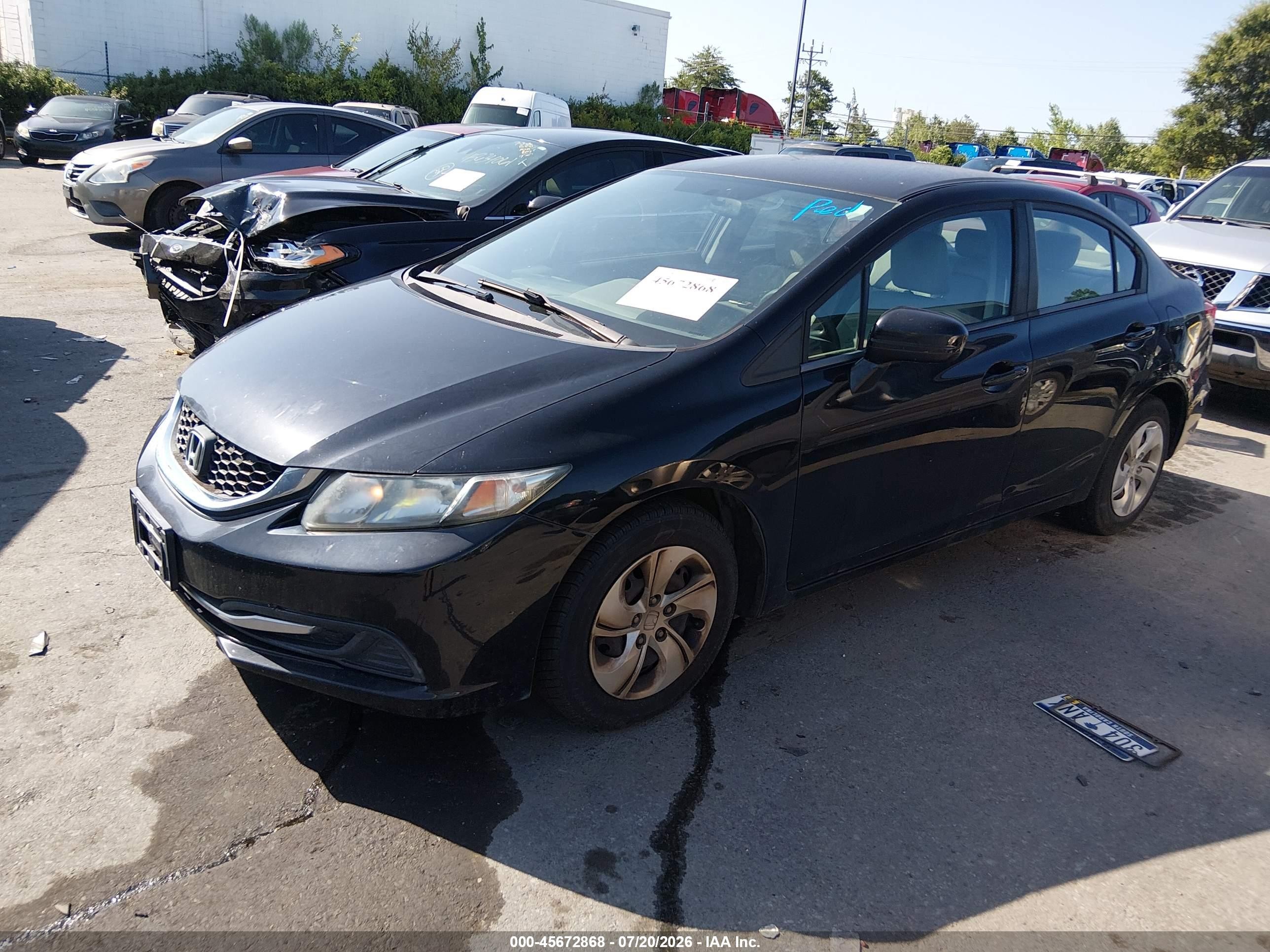 2015 Honda Civic Lx Черный vin: 19XFB2F51FE115239