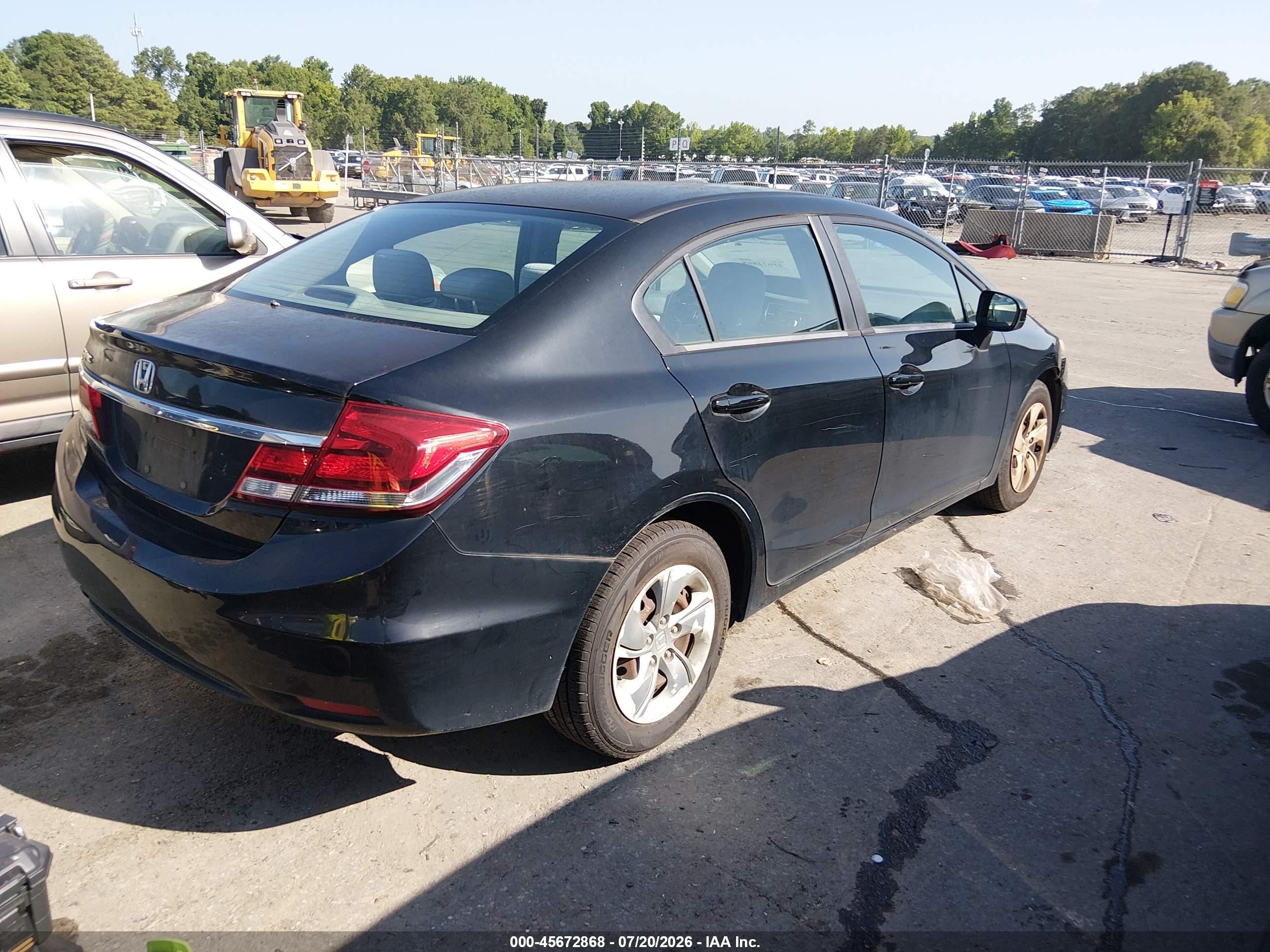 2015 Honda Civic Lx Черный vin: 19XFB2F51FE115239
