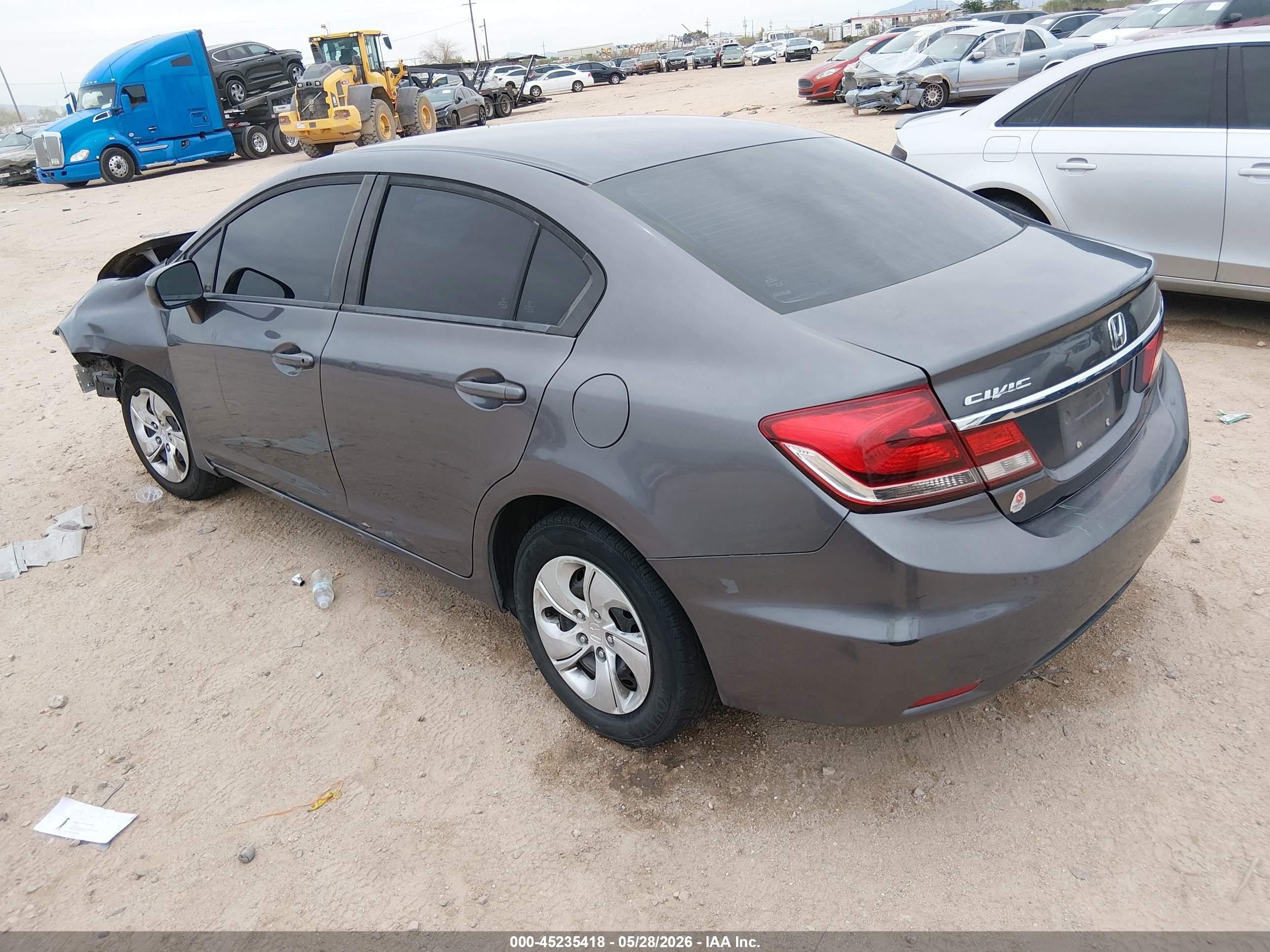 2015 Honda Civic Lx Серый vin: 19XFB2F51FE209203