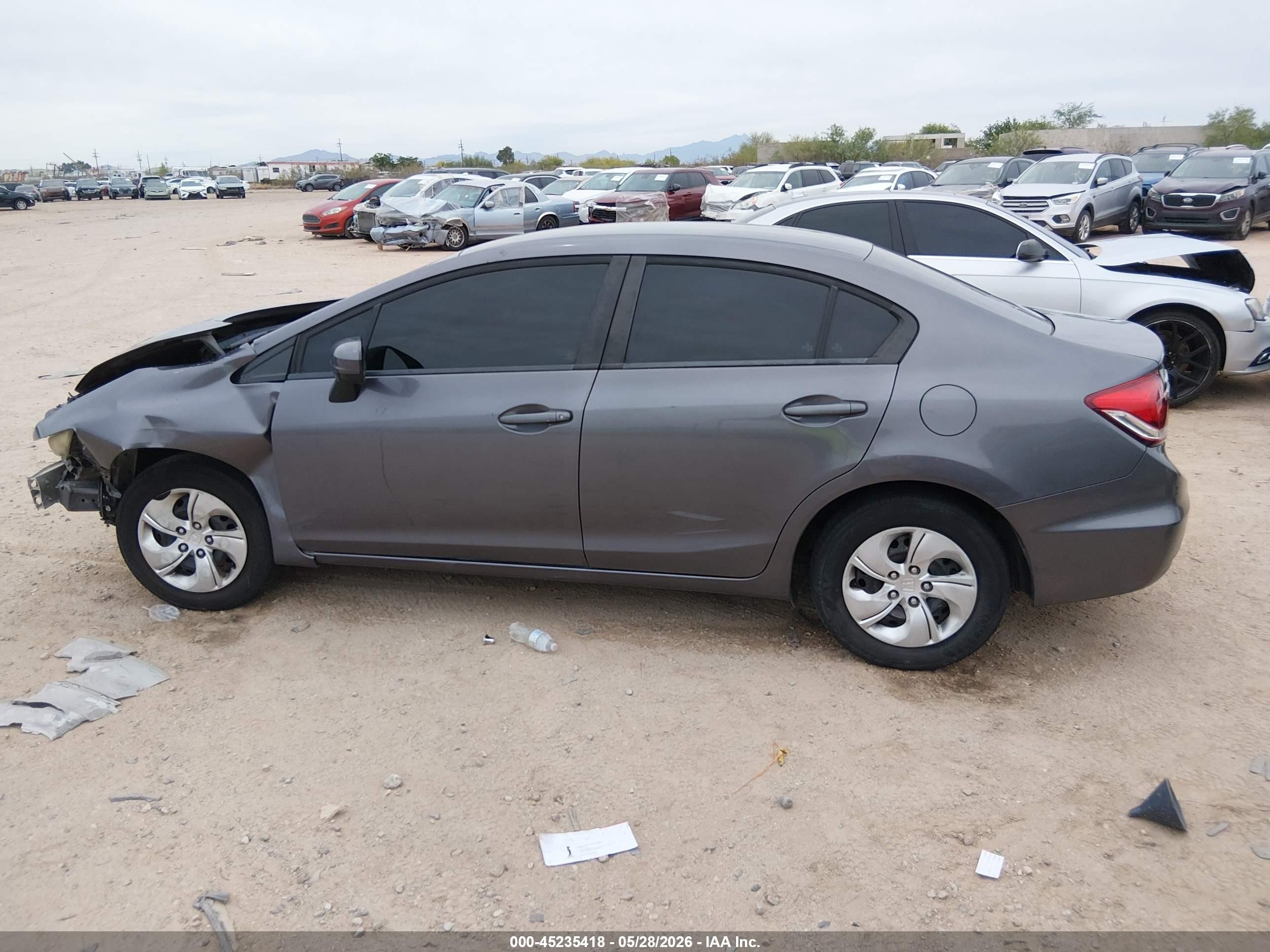 2015 Honda Civic Lx Серый vin: 19XFB2F51FE209203
