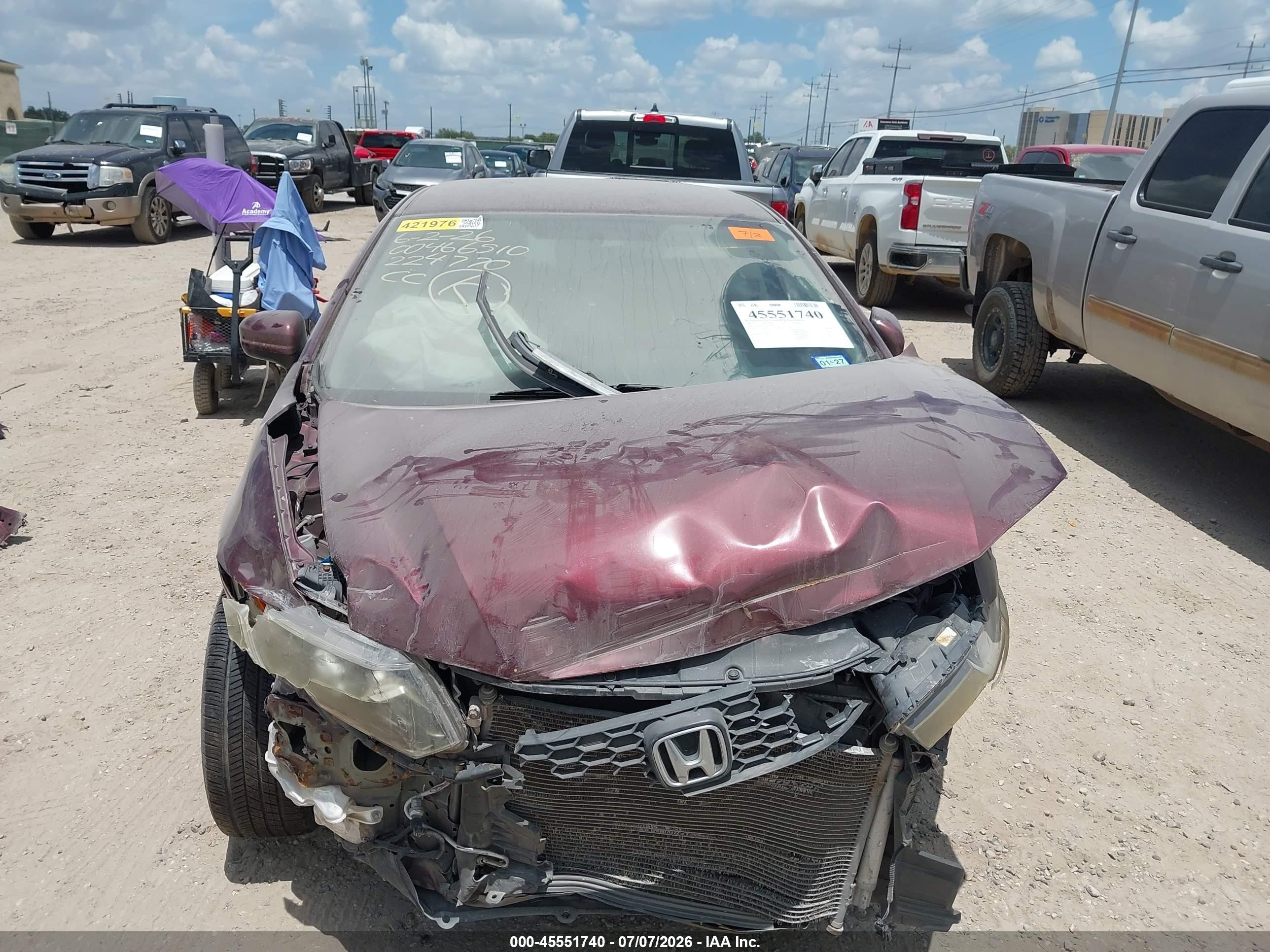 2015 Honda Civic Lx Burgundy vin: 19XFB2F51FE224770