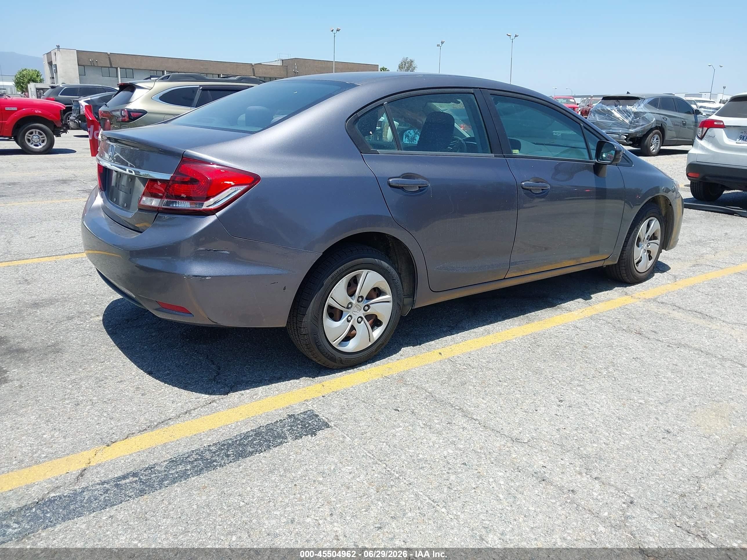2015 Honda Civic Lx Gray vin: 19XFB2F51FE233176