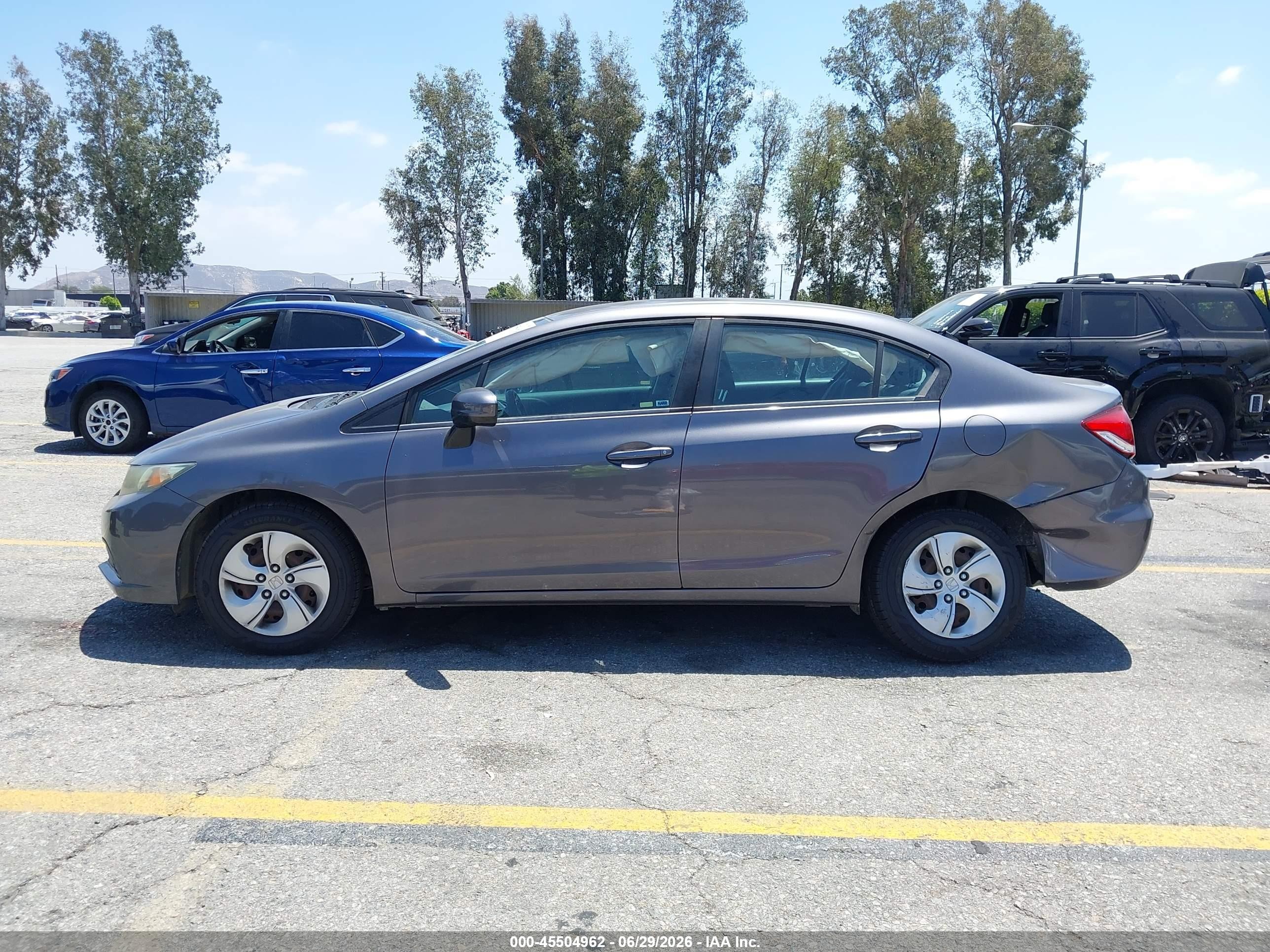 2015 Honda Civic Lx Gray vin: 19XFB2F51FE233176