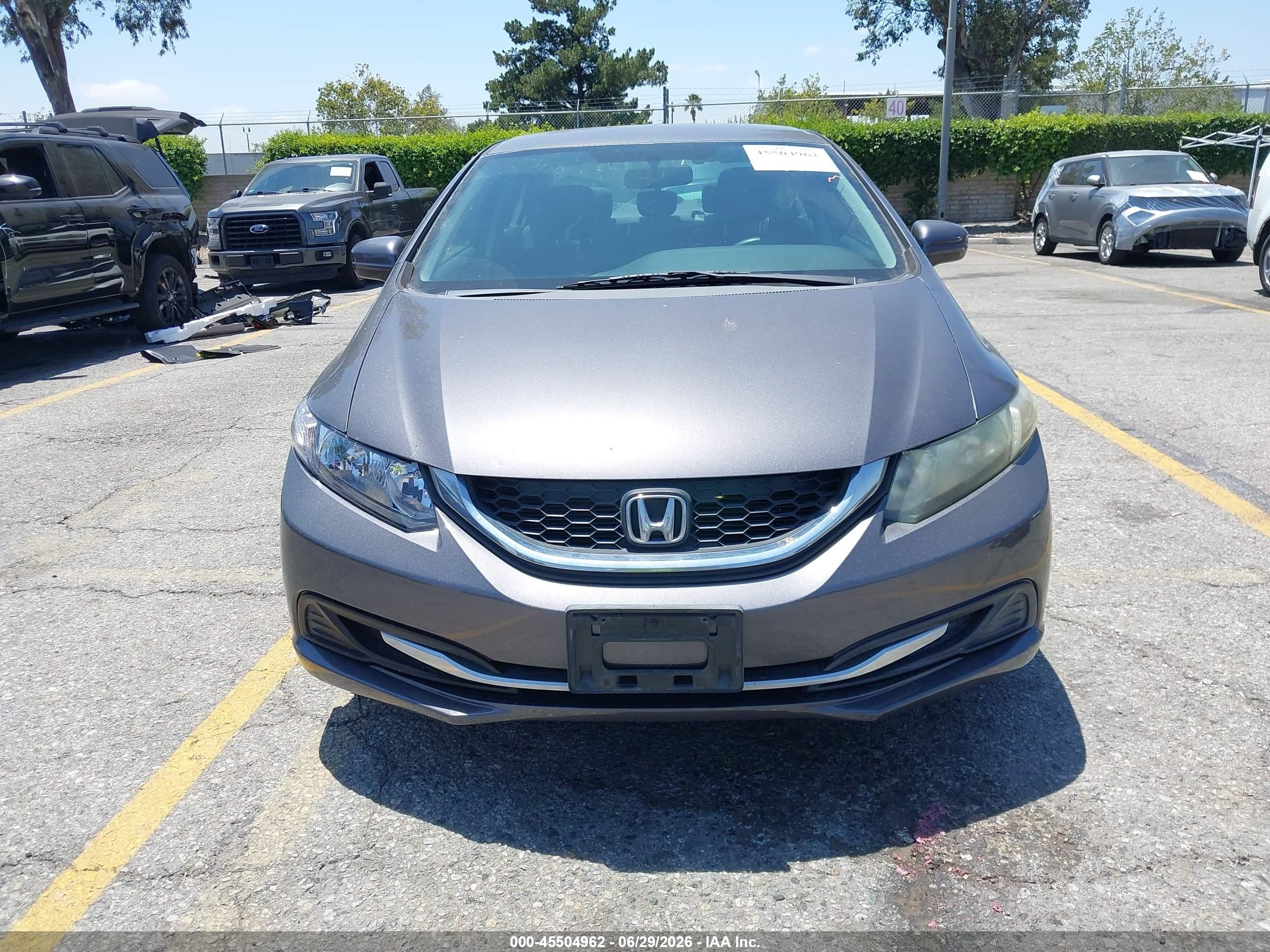 2015 Honda Civic Lx Gray vin: 19XFB2F51FE233176
