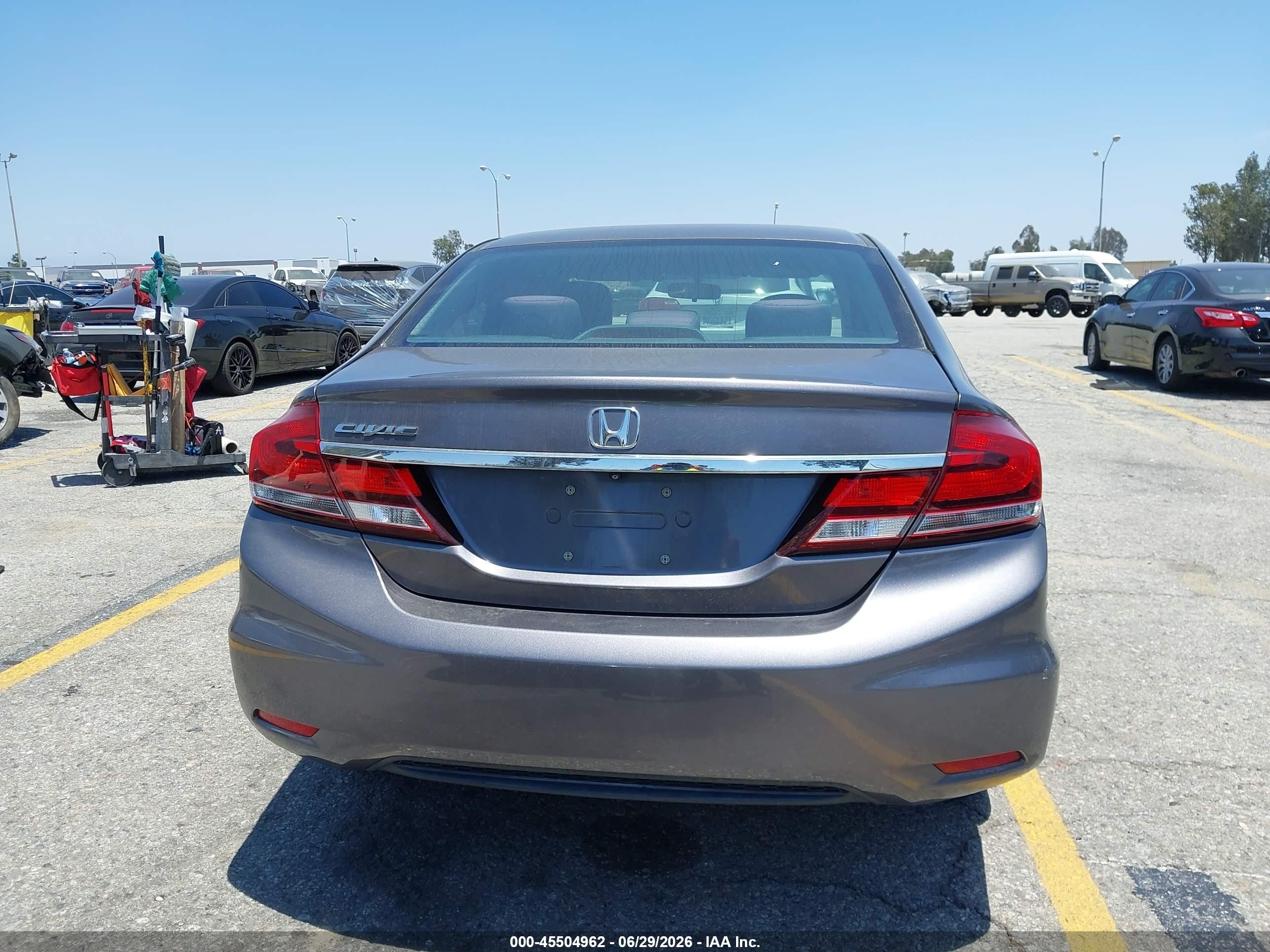 2015 Honda Civic Lx Gray vin: 19XFB2F51FE233176