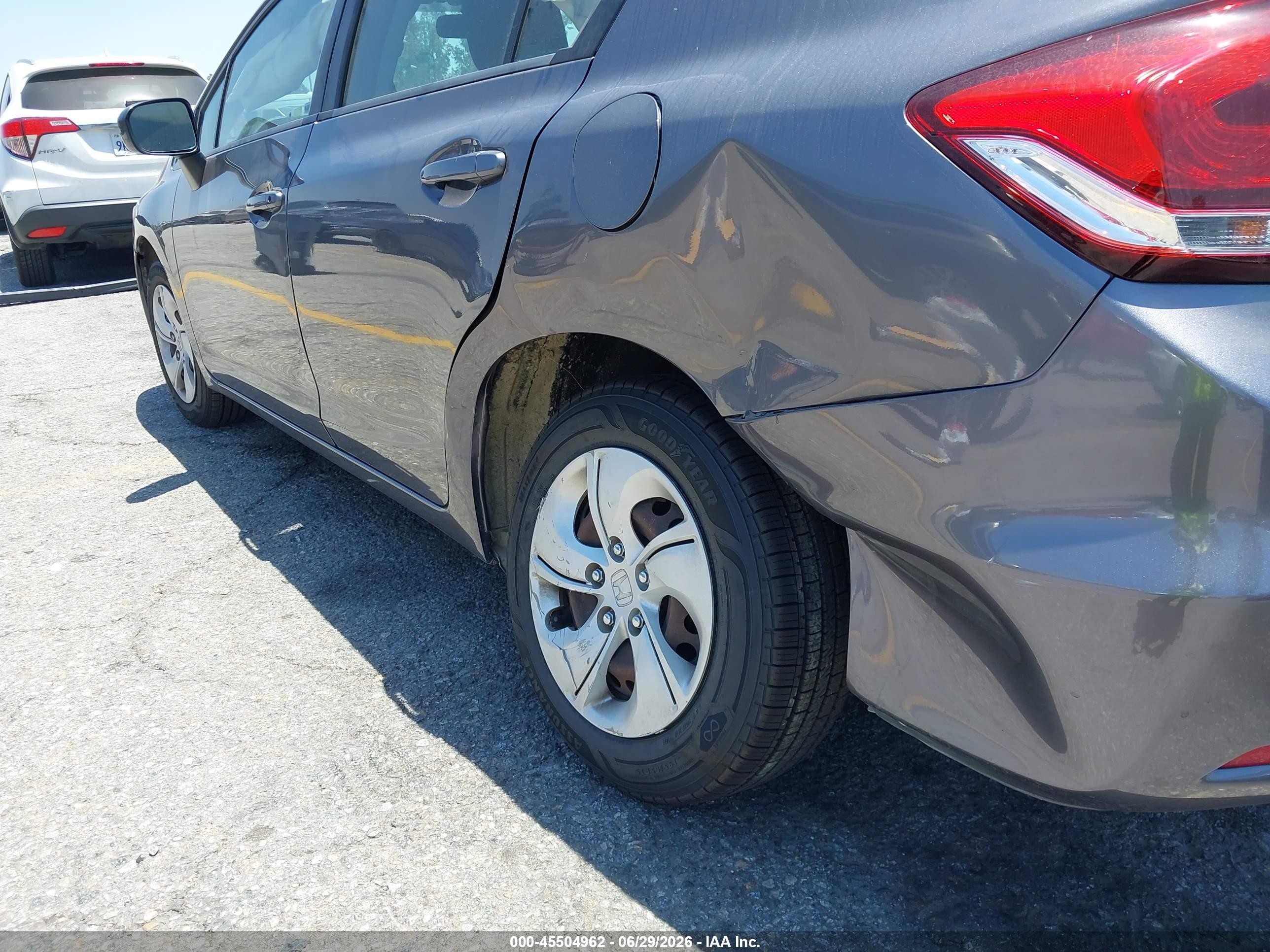 2015 Honda Civic Lx Gray vin: 19XFB2F51FE233176