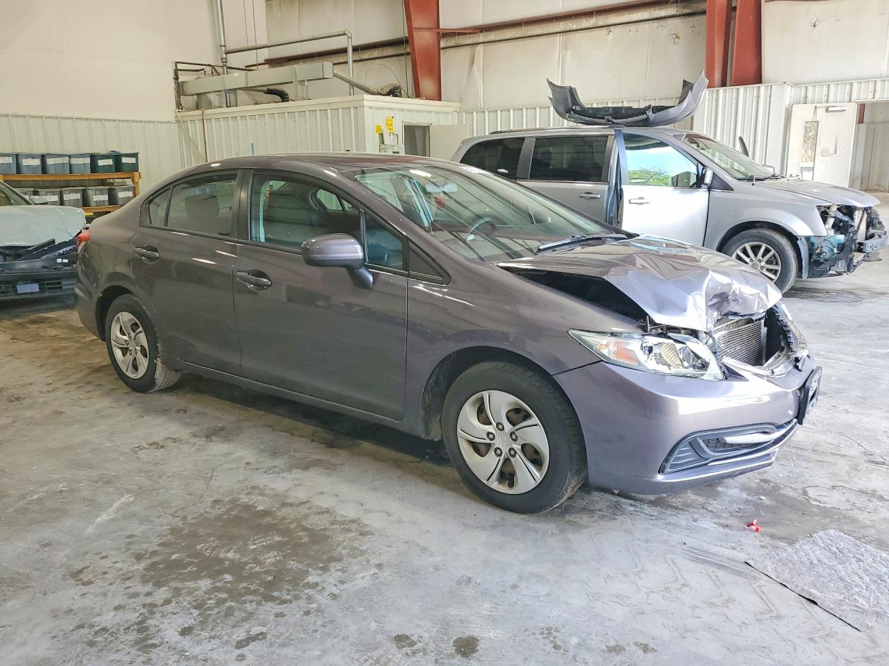 2015 Honda Civic Lx Gray vin: 19XFB2F51FE245554