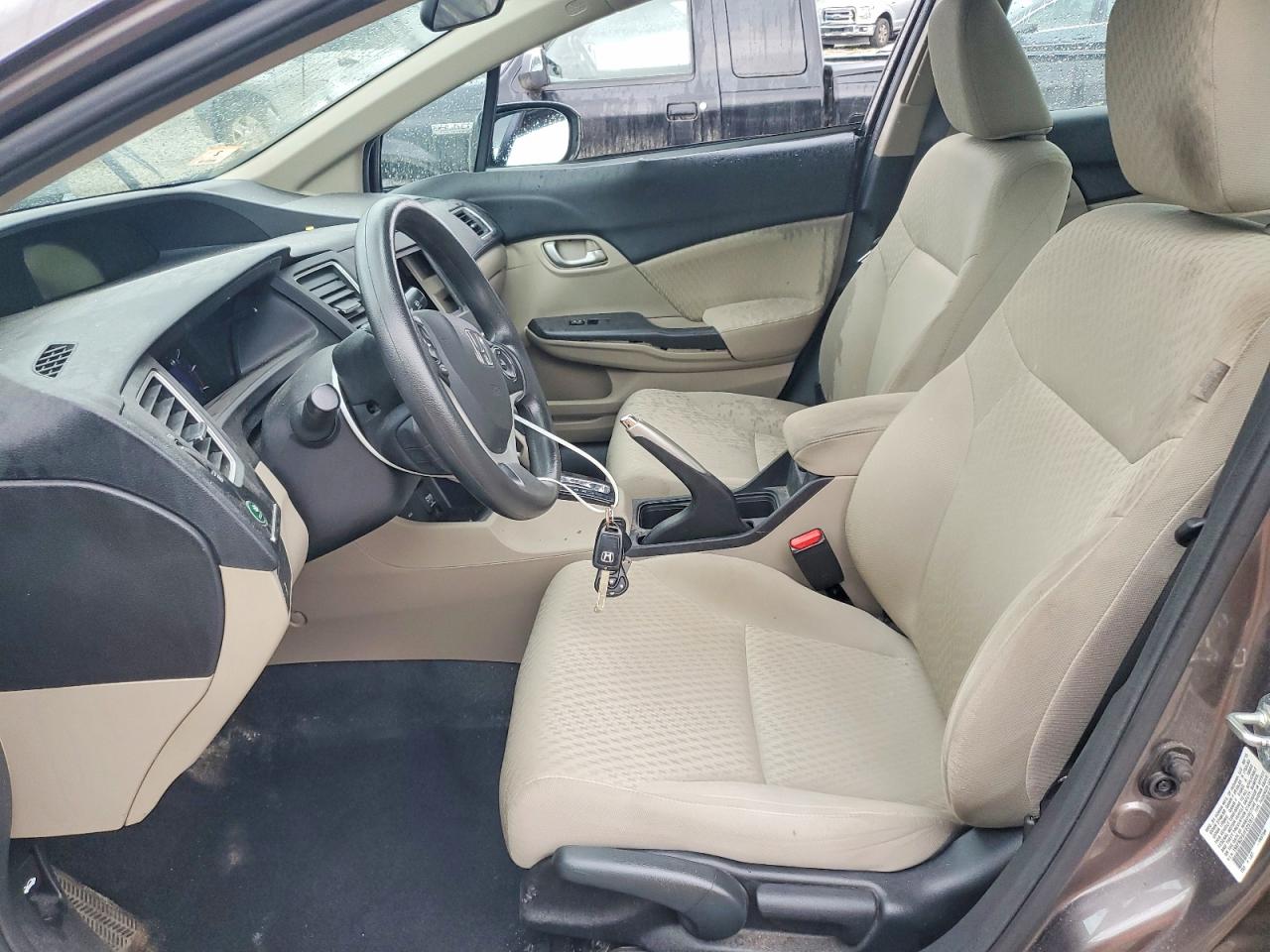 2015 Honda Civic Lx Brown vin: 19XFB2F51FE257817
