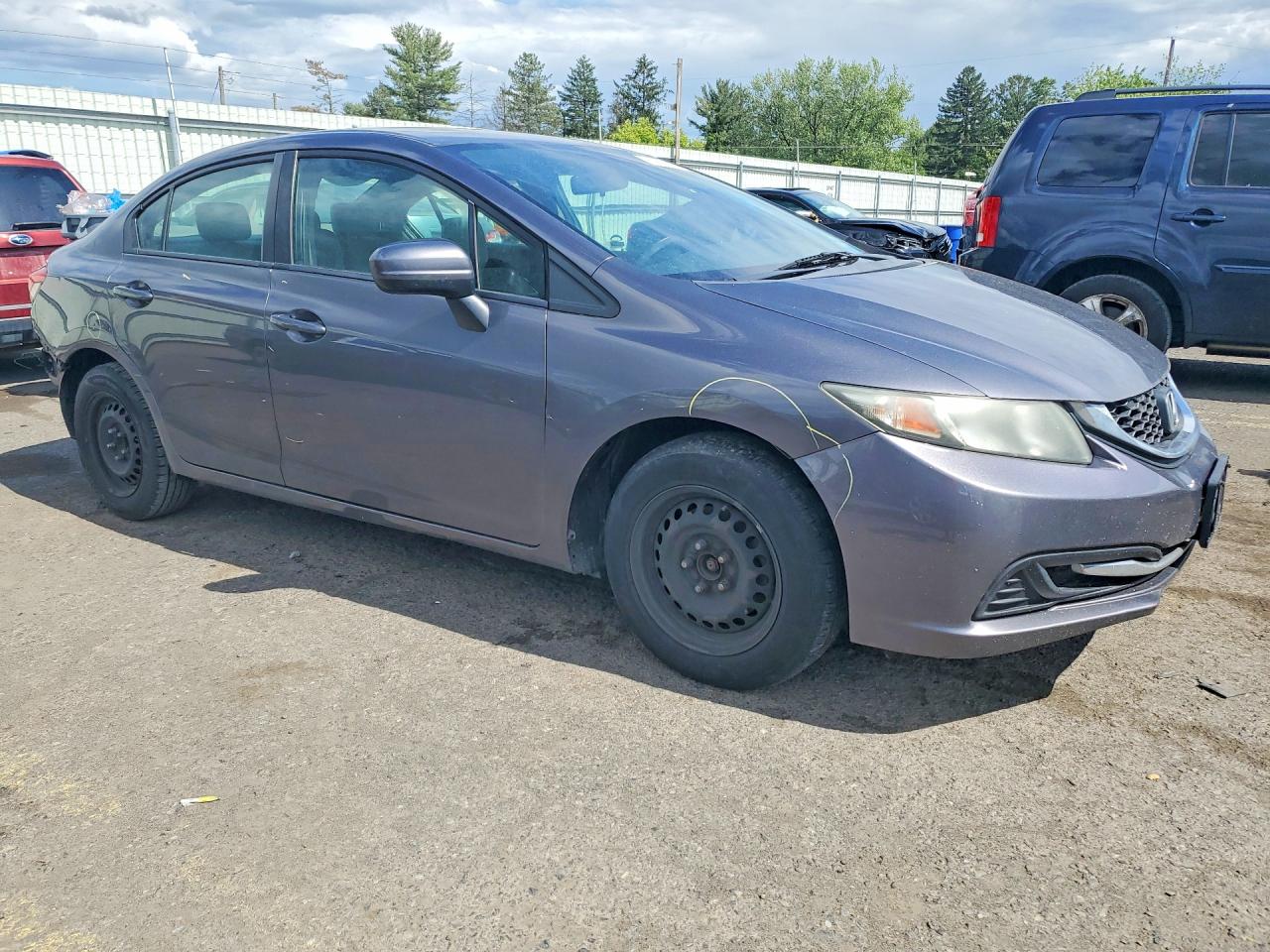 2015 Honda Civic Lx Gray vin: 19XFB2F51FE258496