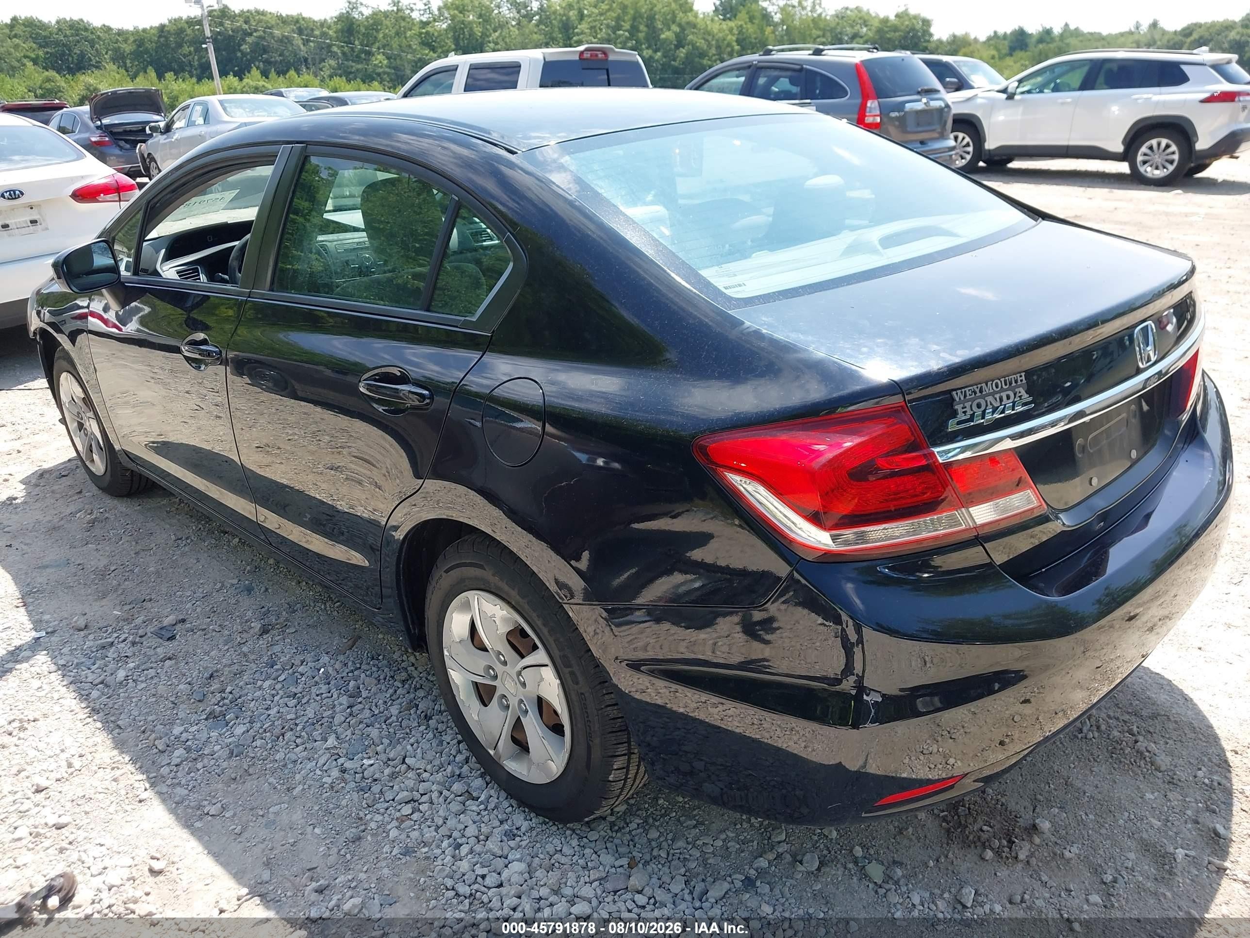 2015 Honda Civic Lx Black vin: 19XFB2F51FE266257