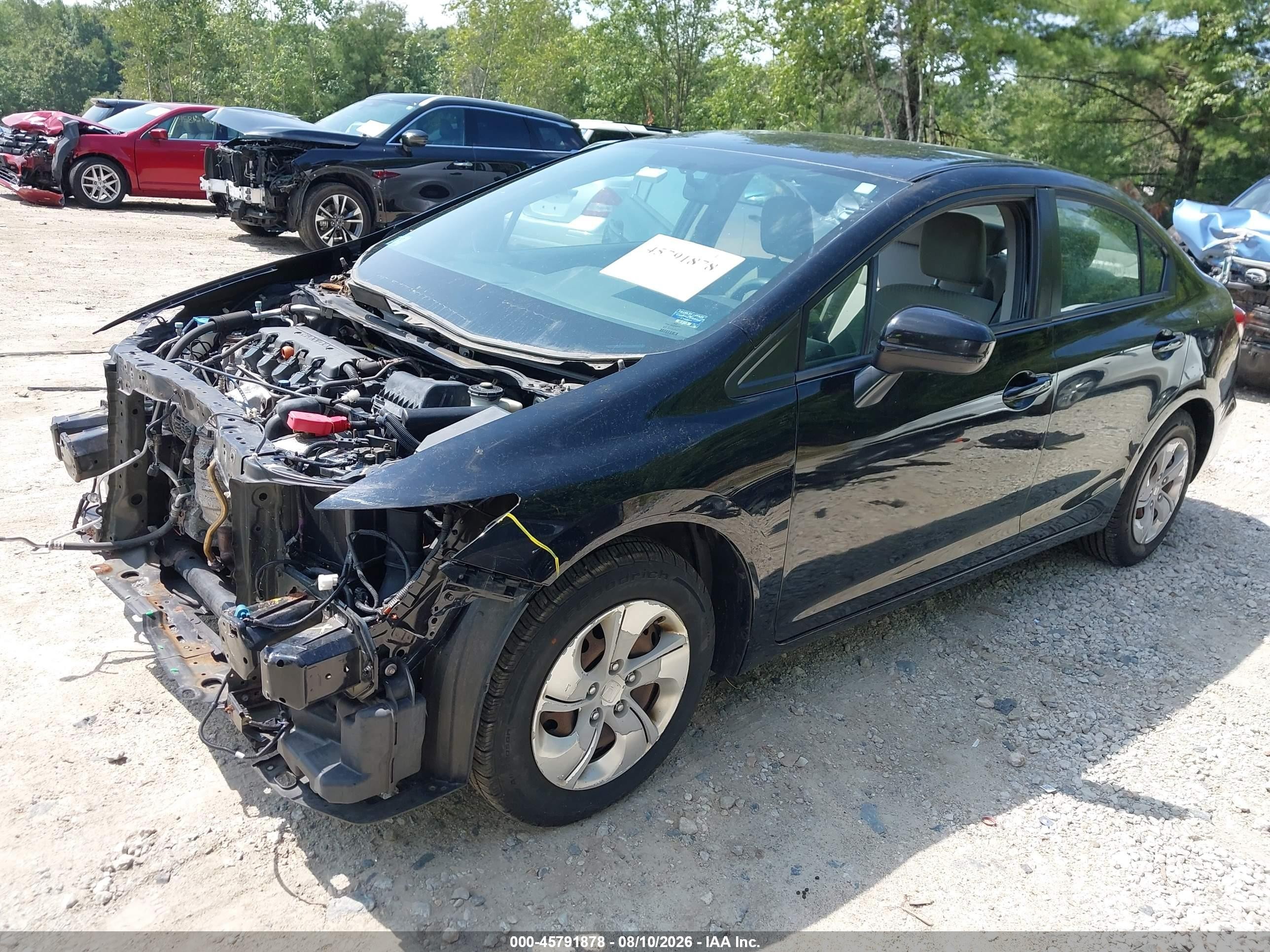 2015 Honda Civic Lx Black vin: 19XFB2F51FE266257