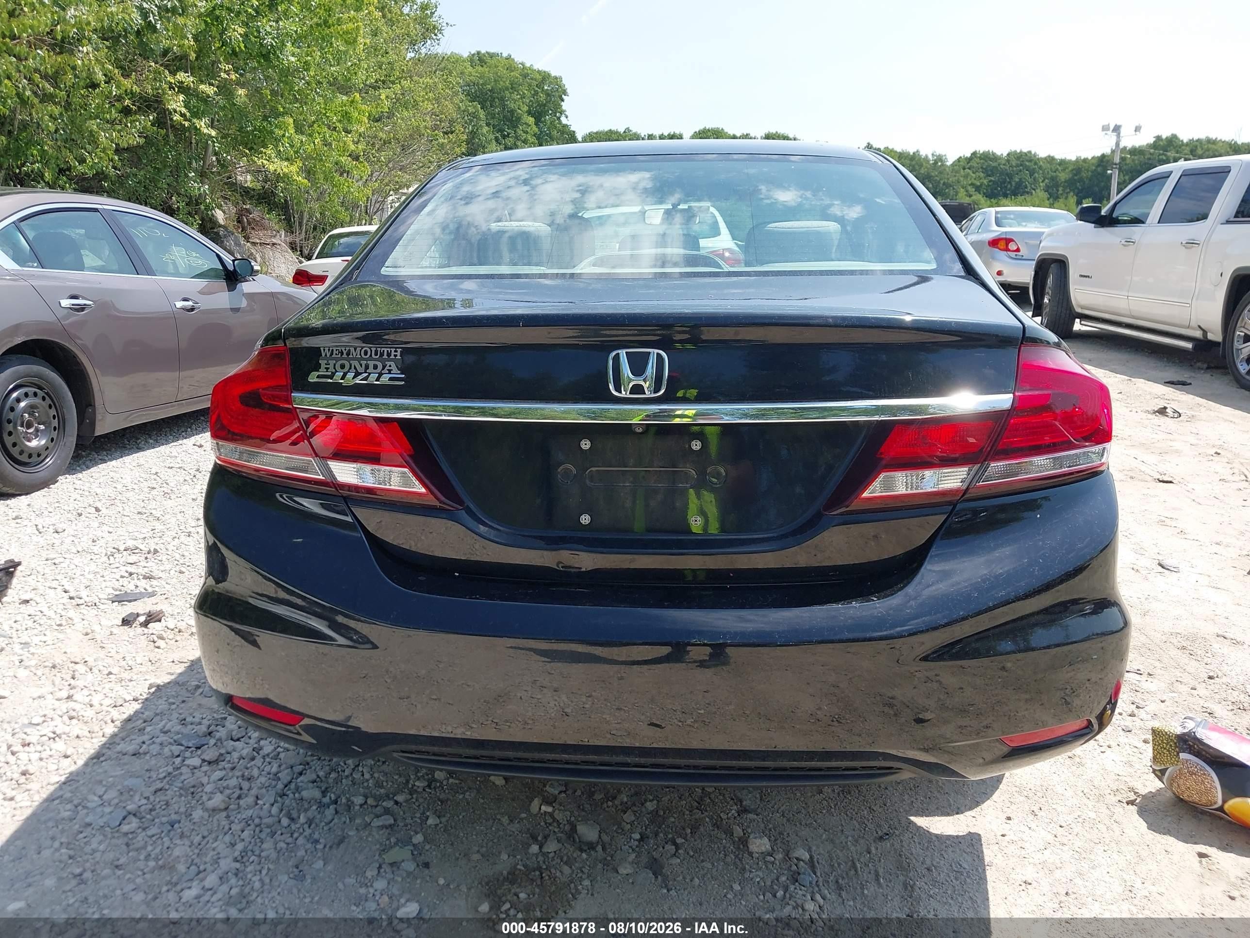 2015 Honda Civic Lx Black vin: 19XFB2F51FE266257