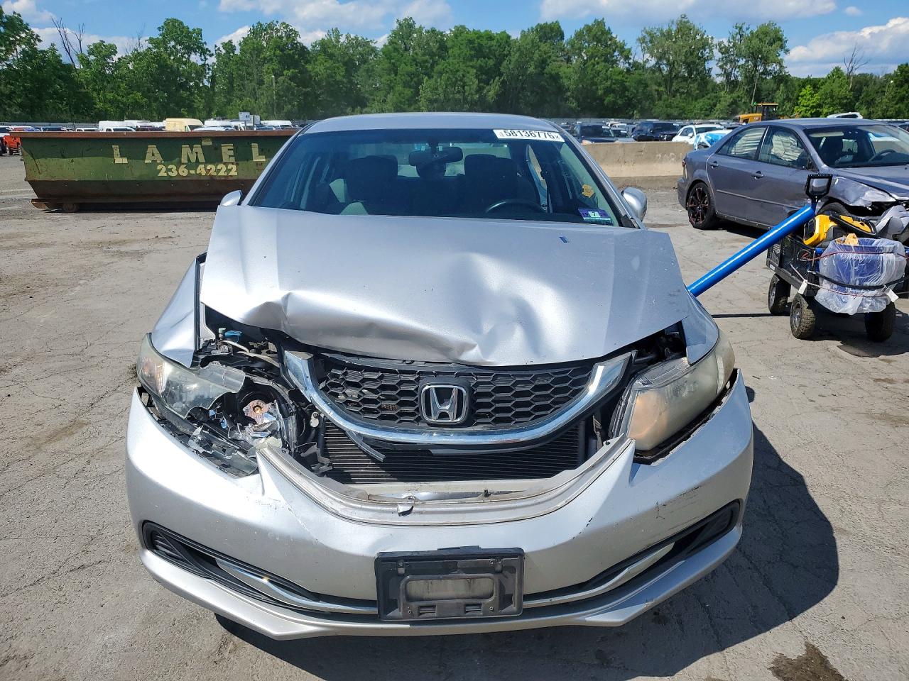2015 Honda Civic Lx Silver vin: 19XFB2F51FE267392