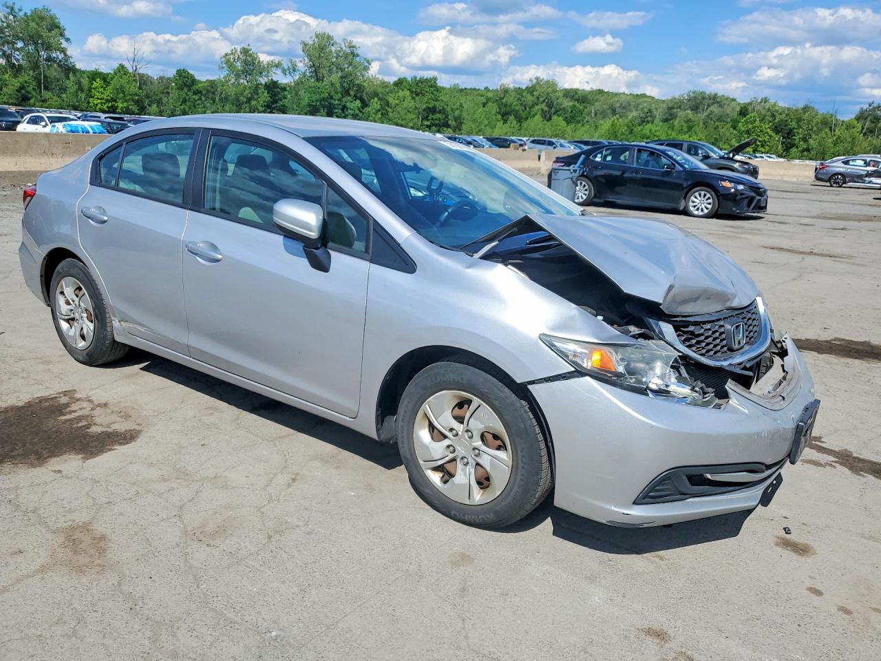 2015 Honda Civic Lx Silver vin: 19XFB2F51FE267392