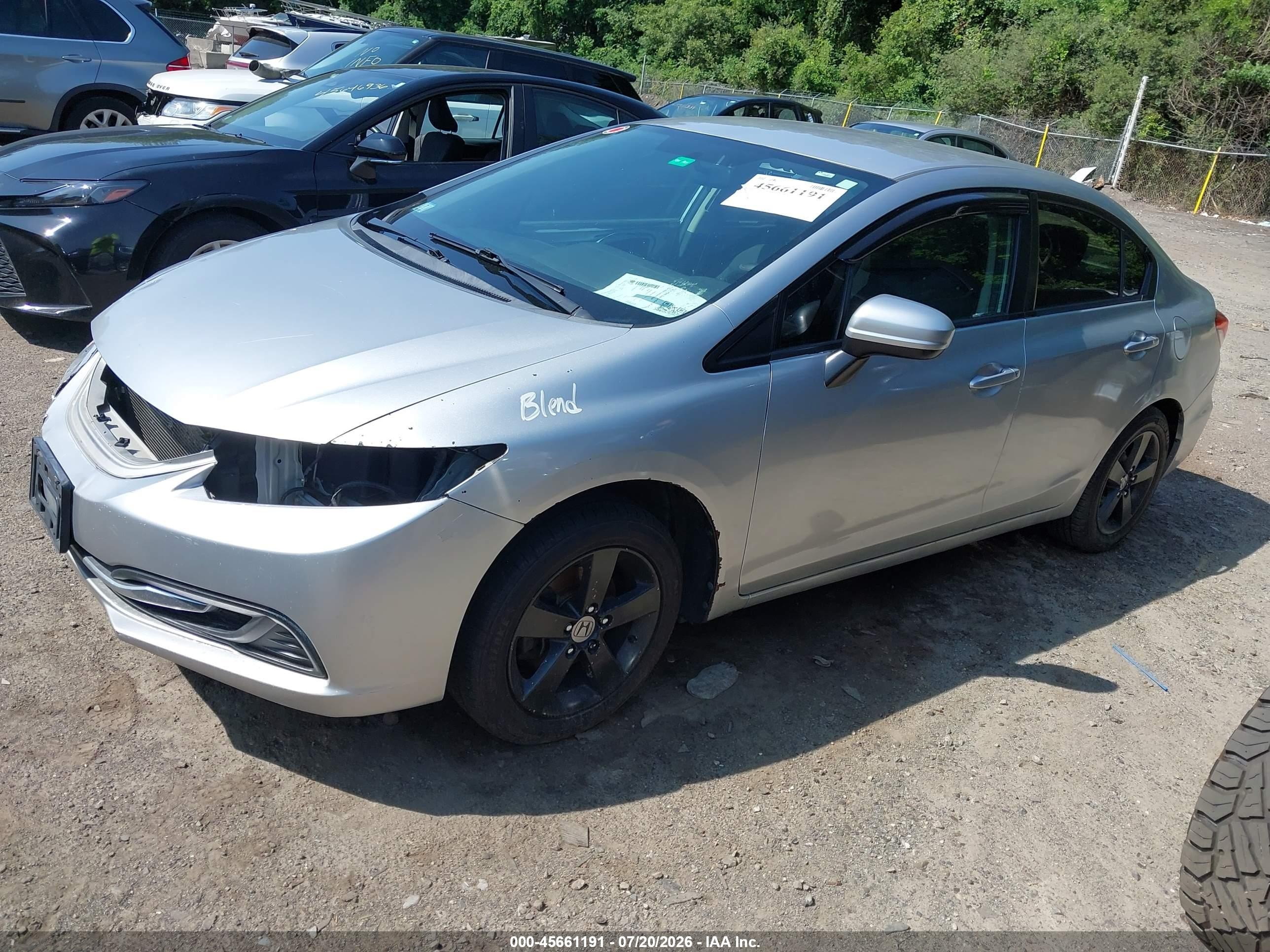 2015 Honda Civic Lx Silver vin: 19XFB2F51FE273127