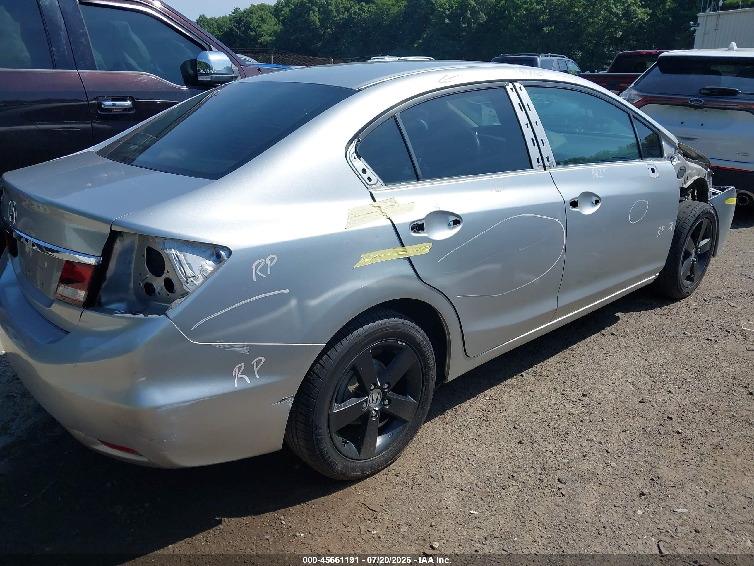 2015 Honda Civic Lx Silver vin: 19XFB2F51FE273127