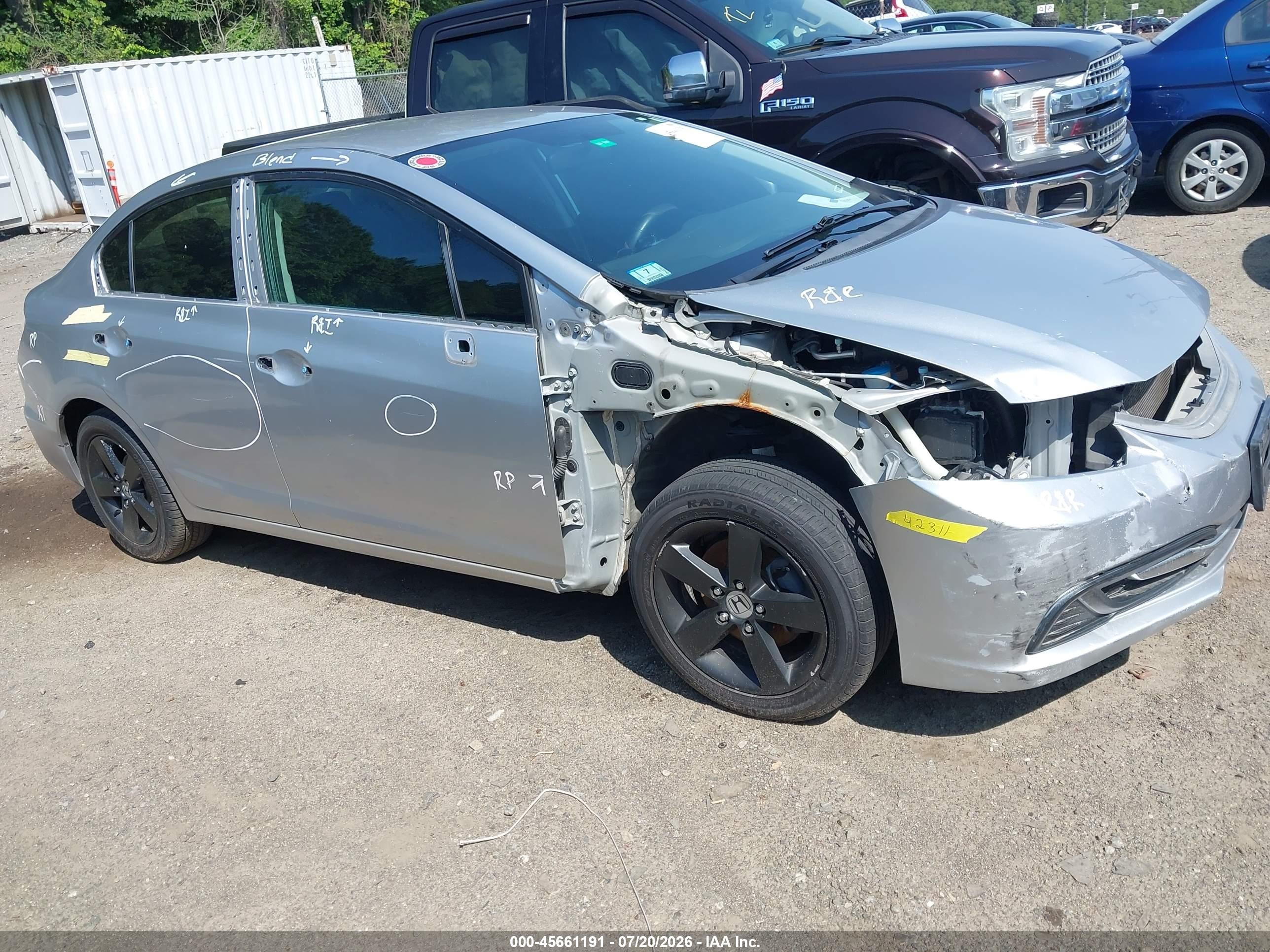 2015 Honda Civic Lx Silver vin: 19XFB2F51FE273127
