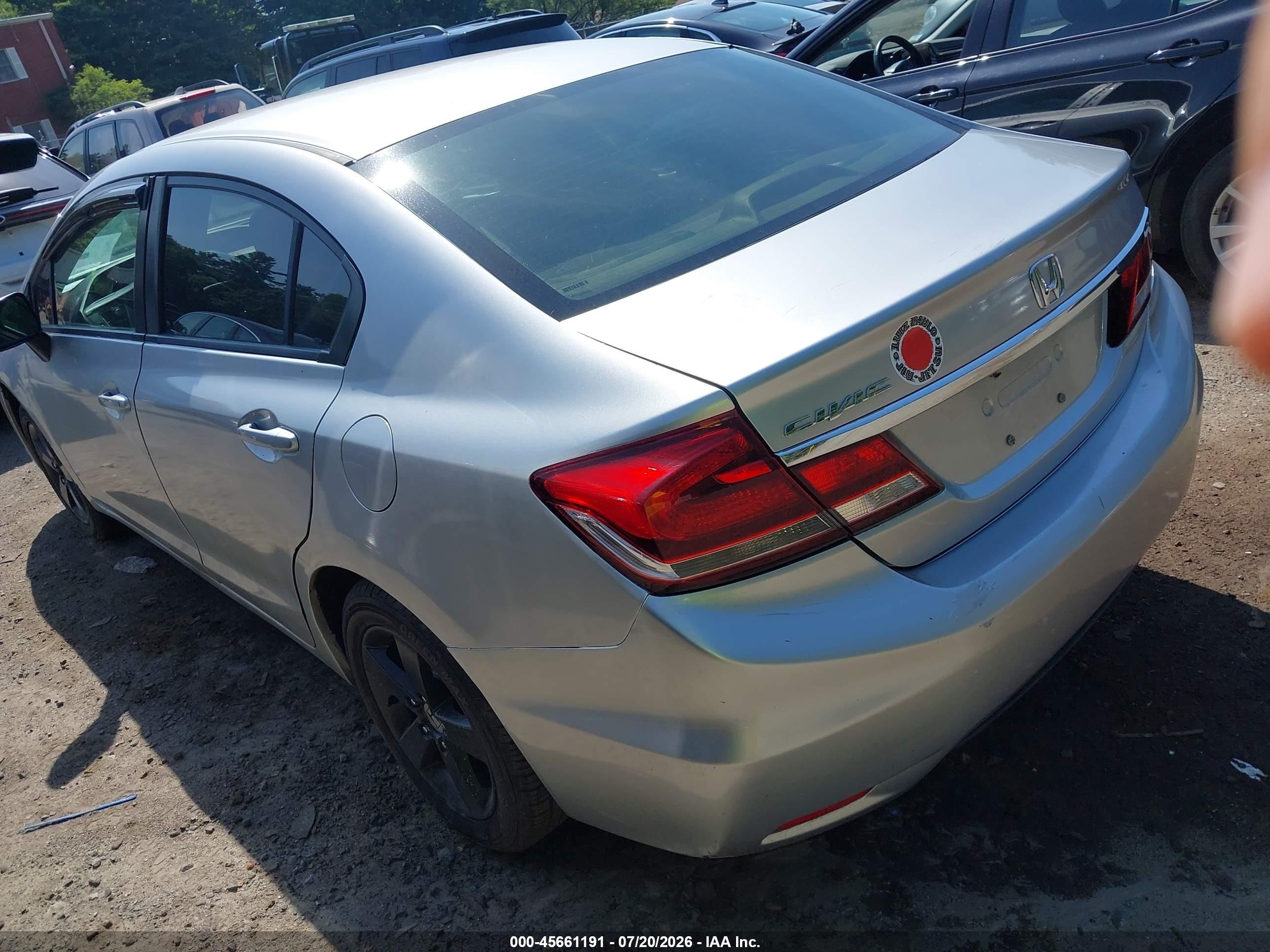 2015 Honda Civic Lx Silver vin: 19XFB2F51FE273127
