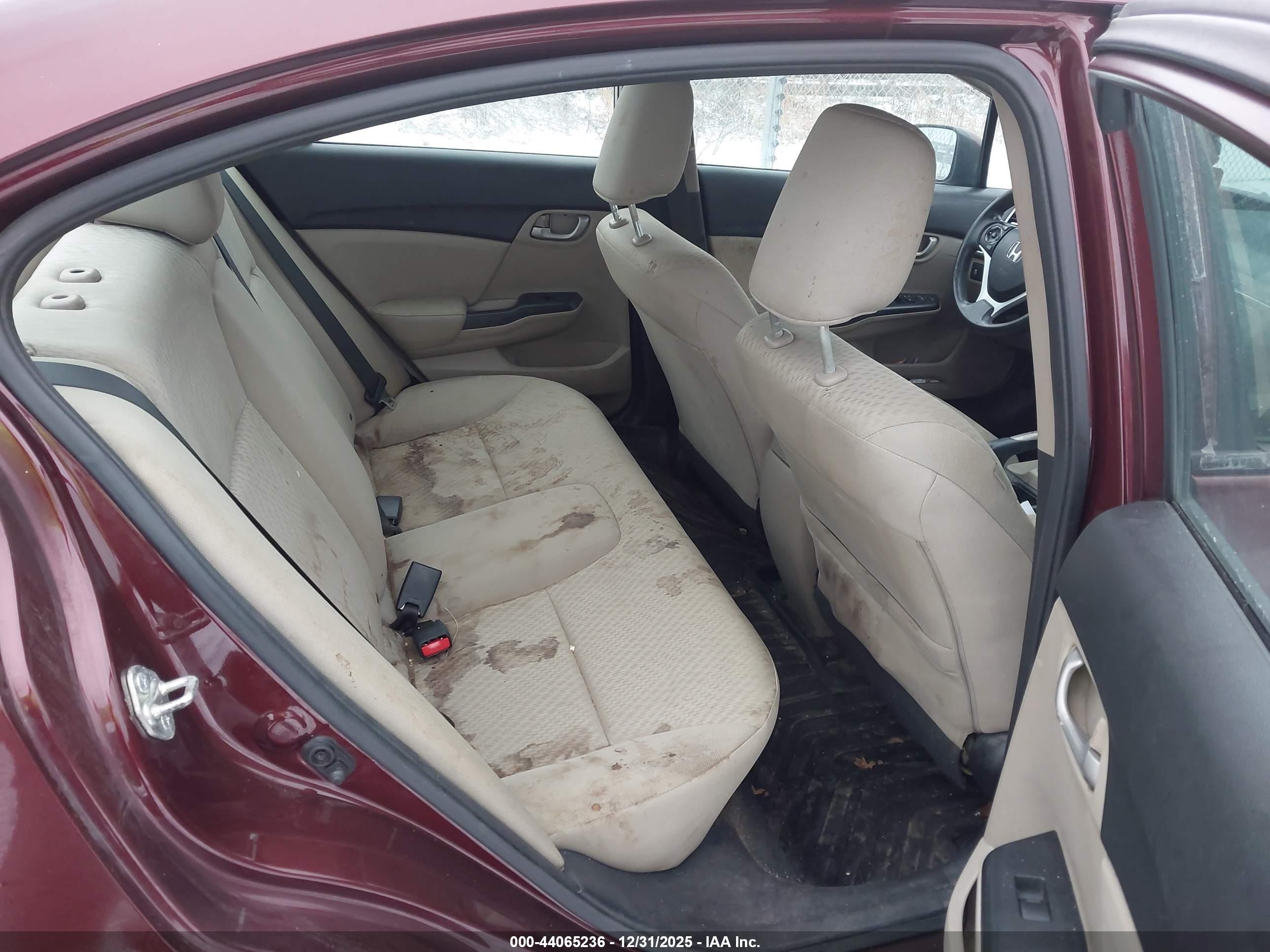 2015 Honda Civic Lx Maroon vin: 19XFB2F51FE278229