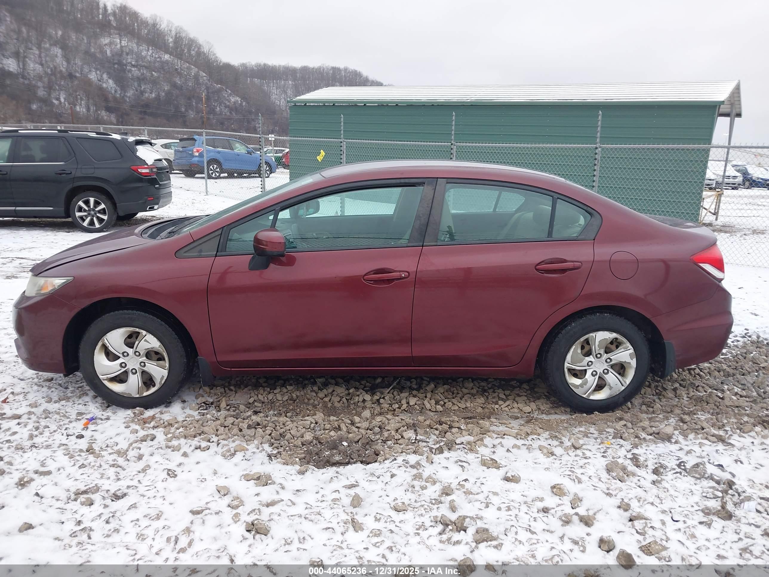 2015 Honda Civic Lx Maroon vin: 19XFB2F51FE278229