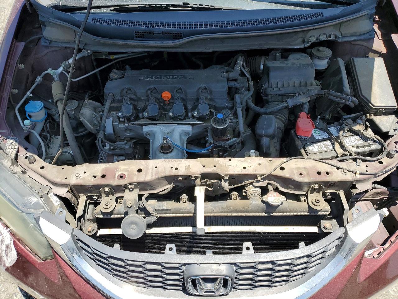 2015 Honda Civic Lx Burgundy vin: 19XFB2F51FE285570