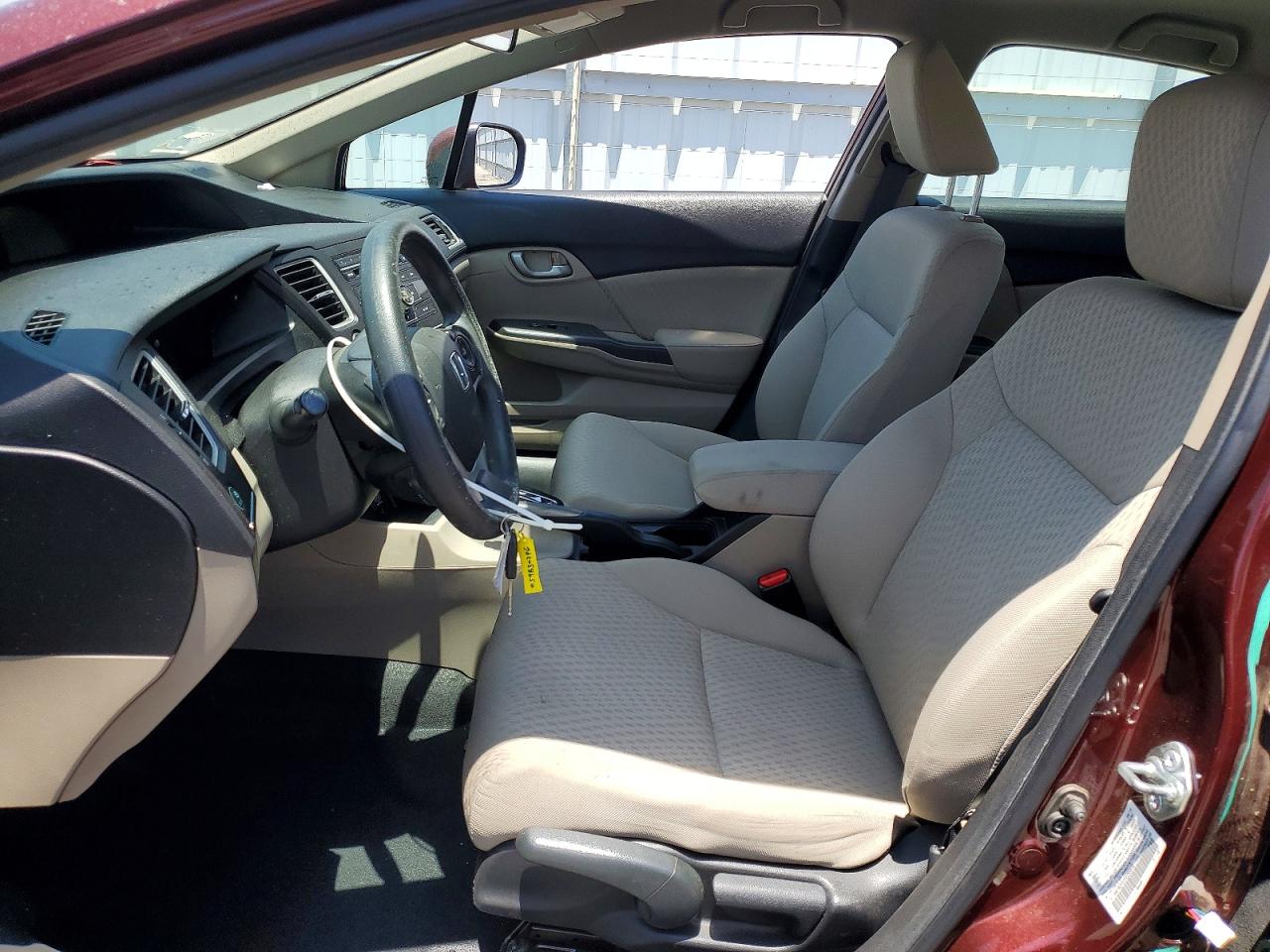 2015 Honda Civic Lx Burgundy vin: 19XFB2F51FE285570