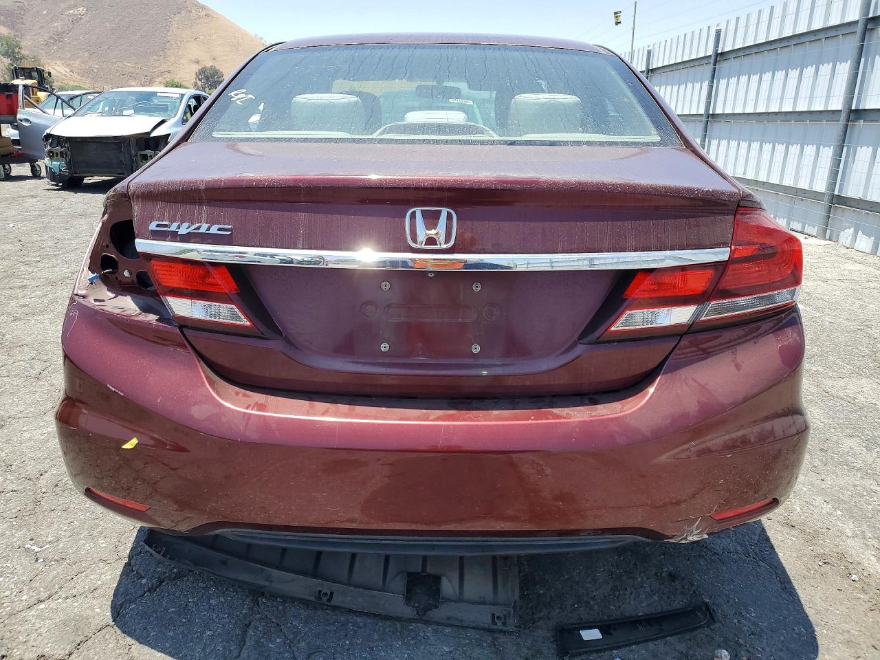 2015 Honda Civic Lx Burgundy vin: 19XFB2F51FE285570