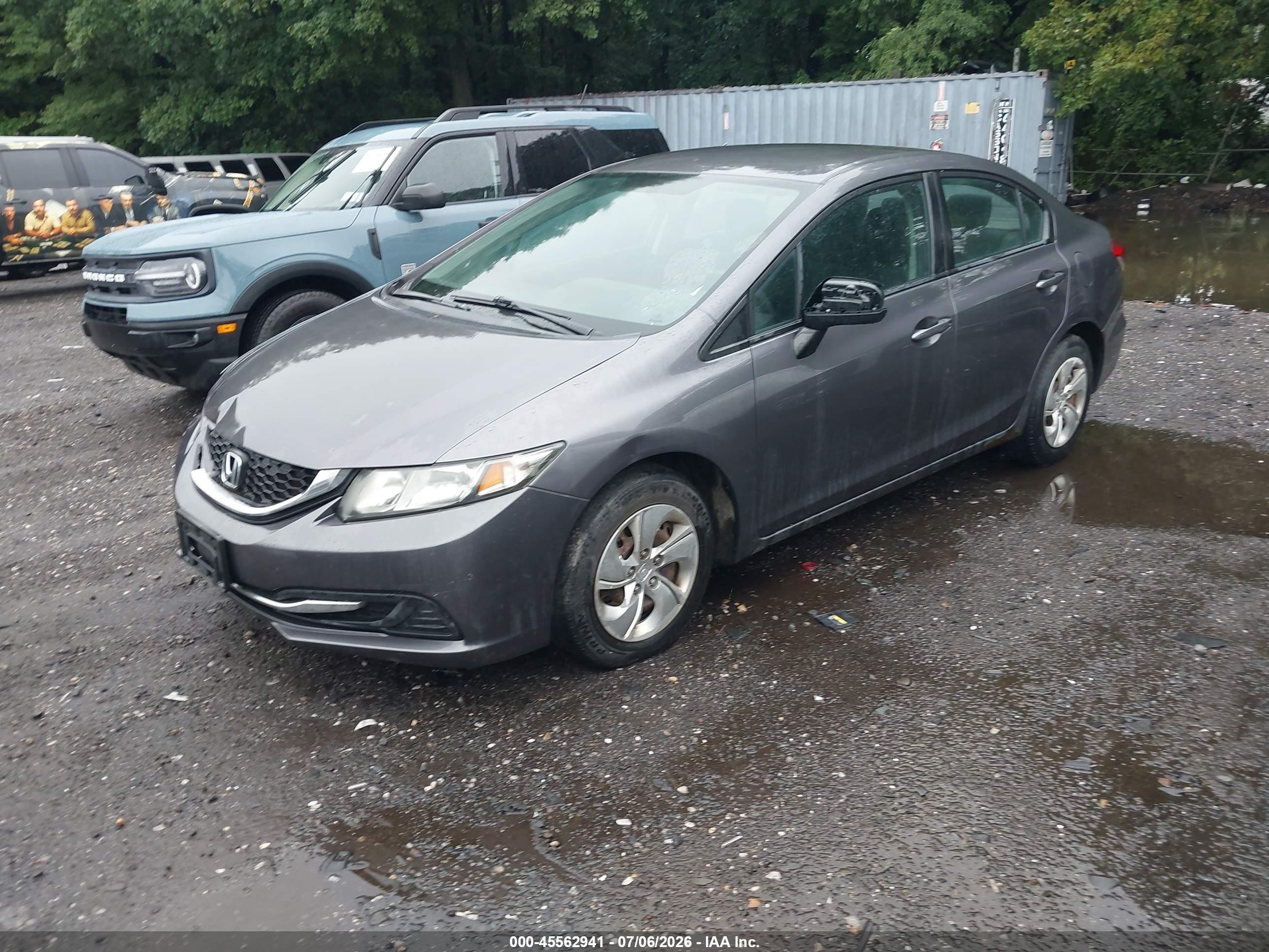 2015 Honda Civic Lx Gray vin: 19XFB2F51FE294737
