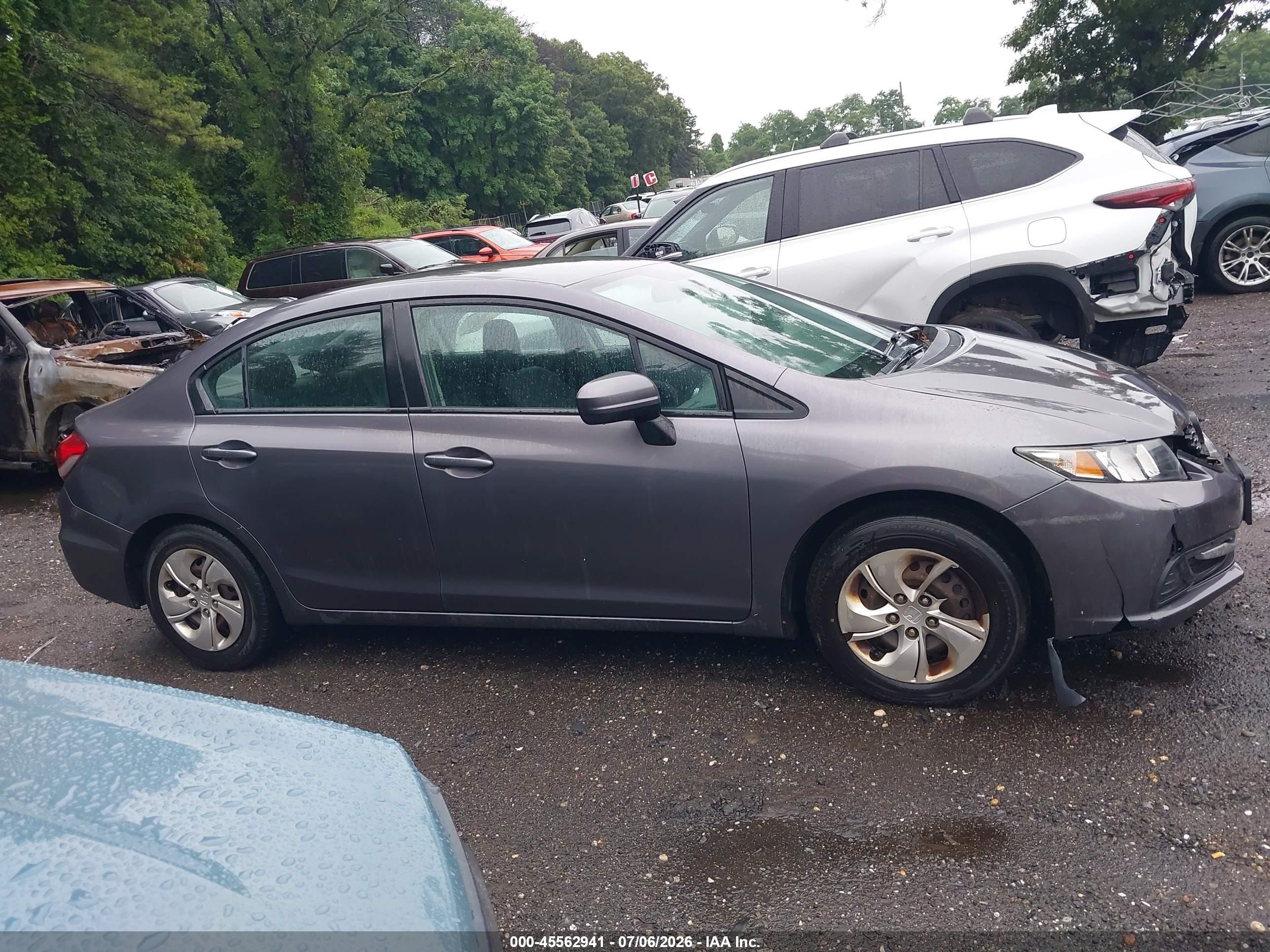 2015 Honda Civic Lx Gray vin: 19XFB2F51FE294737