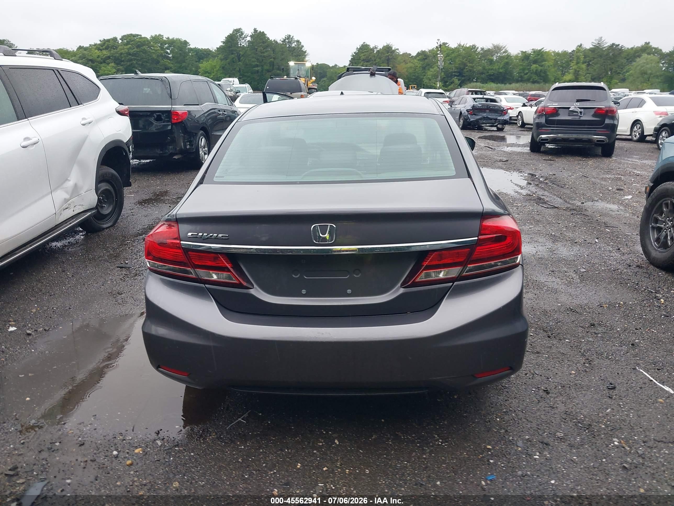2015 Honda Civic Lx Gray vin: 19XFB2F51FE294737