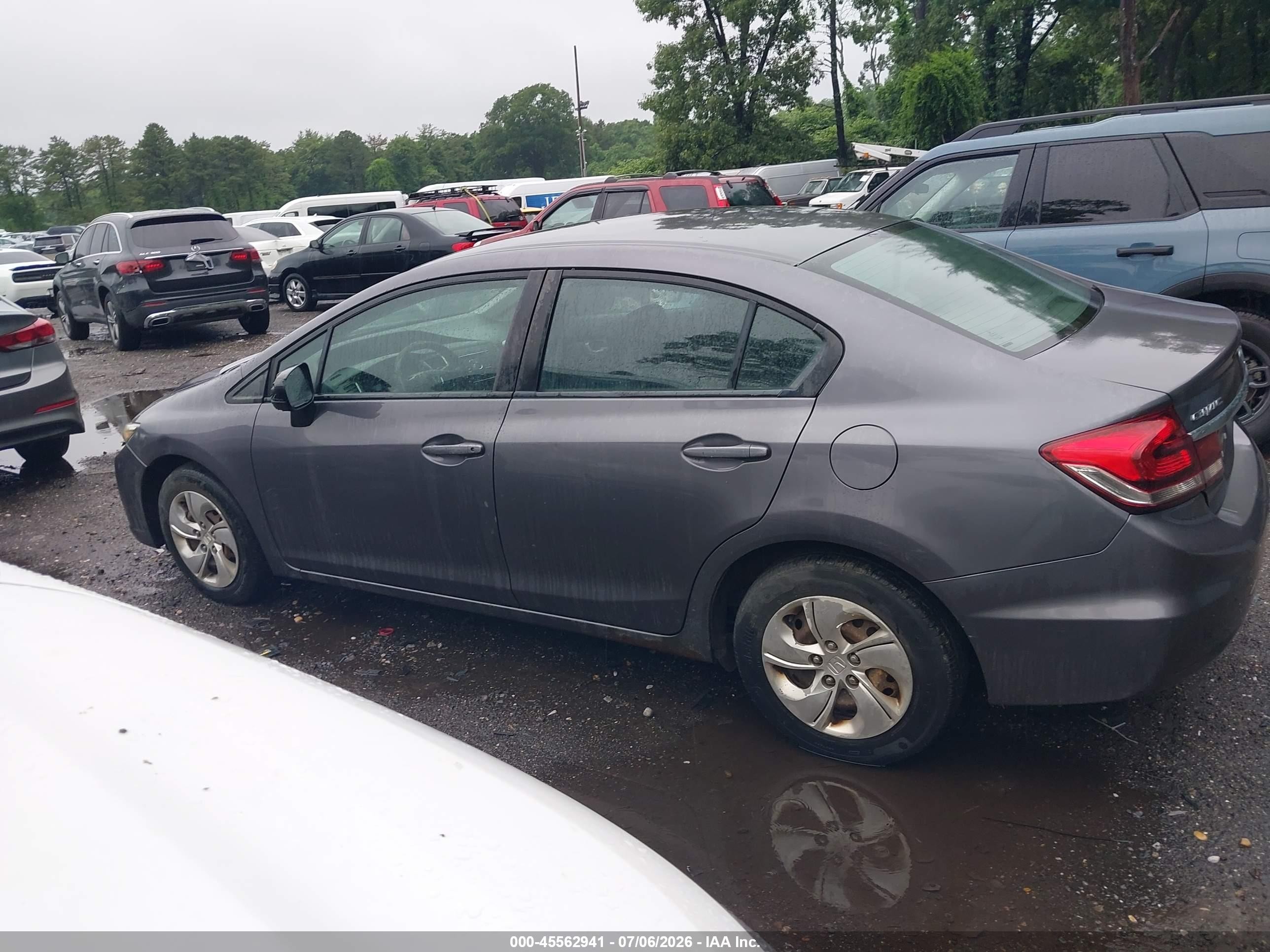 2015 Honda Civic Lx Gray vin: 19XFB2F51FE294737