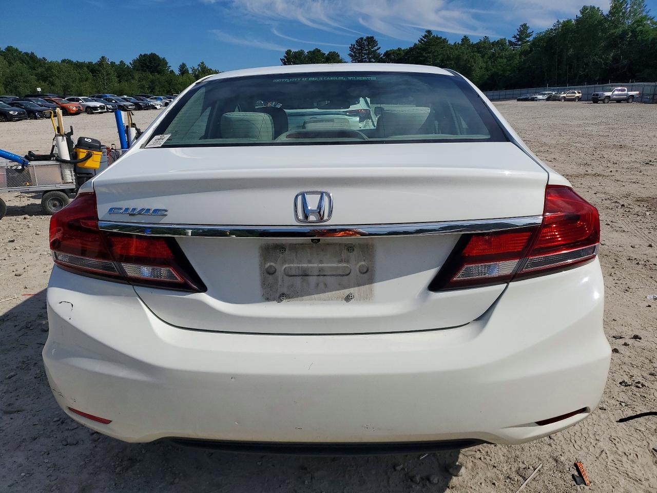 2015 Honda Civic Lx White vin: 19XFB2F51FE704498