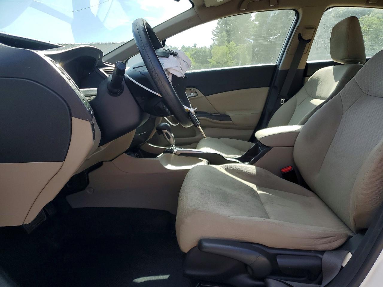 2015 Honda Civic Lx White vin: 19XFB2F51FE704498