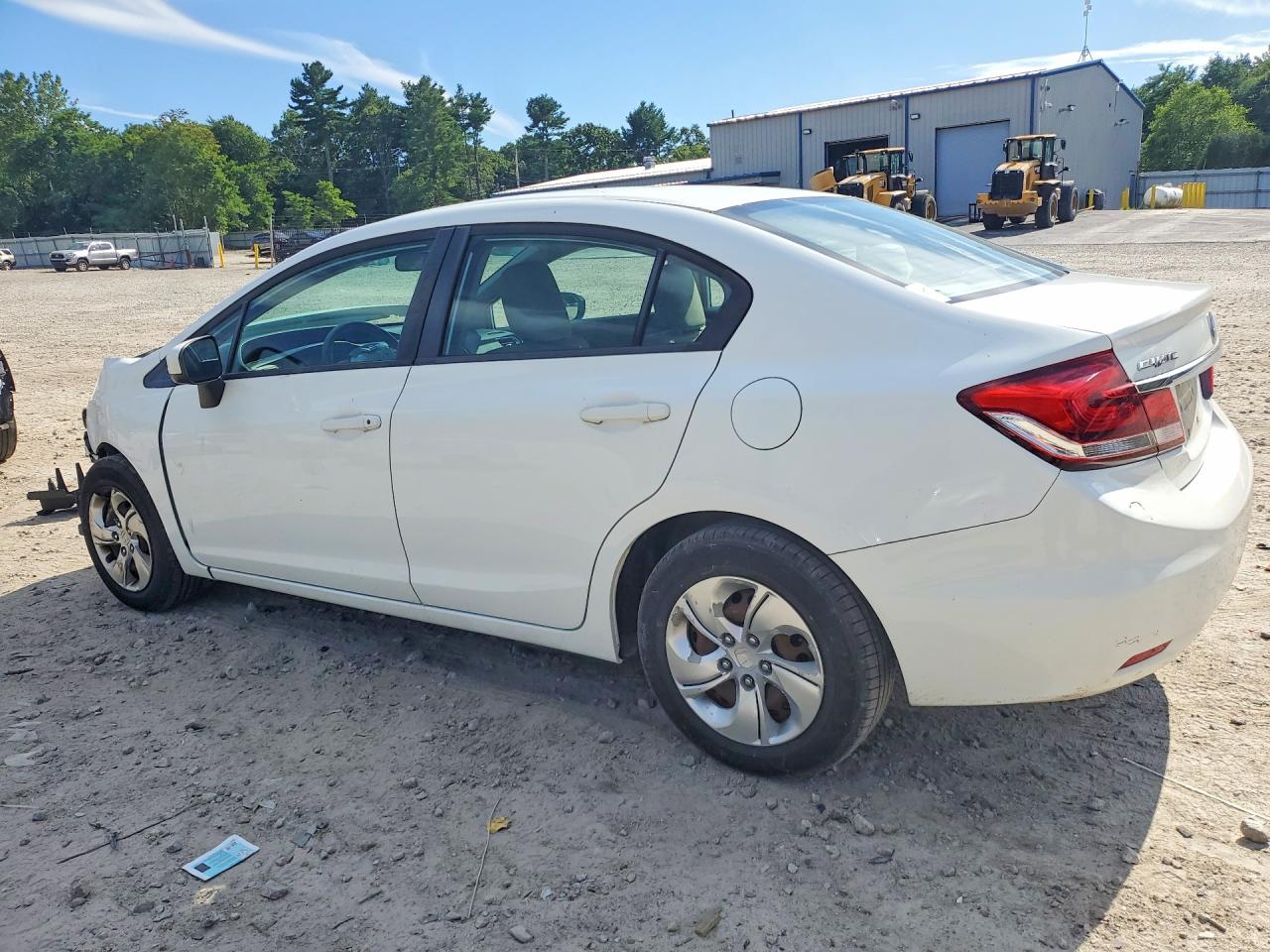 2015 Honda Civic Lx White vin: 19XFB2F51FE704498