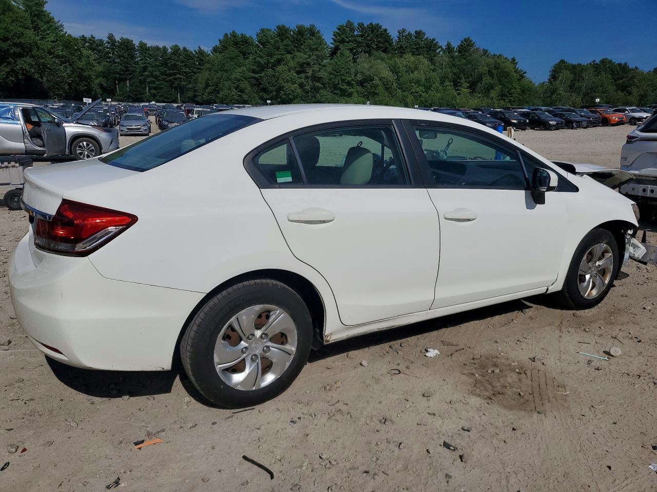 2015 Honda Civic Lx White vin: 19XFB2F51FE704498