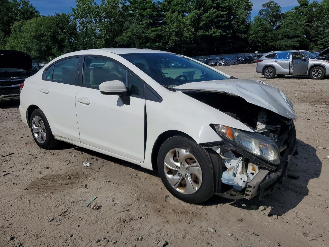 2015 Honda Civic Lx White vin: 19XFB2F51FE704498