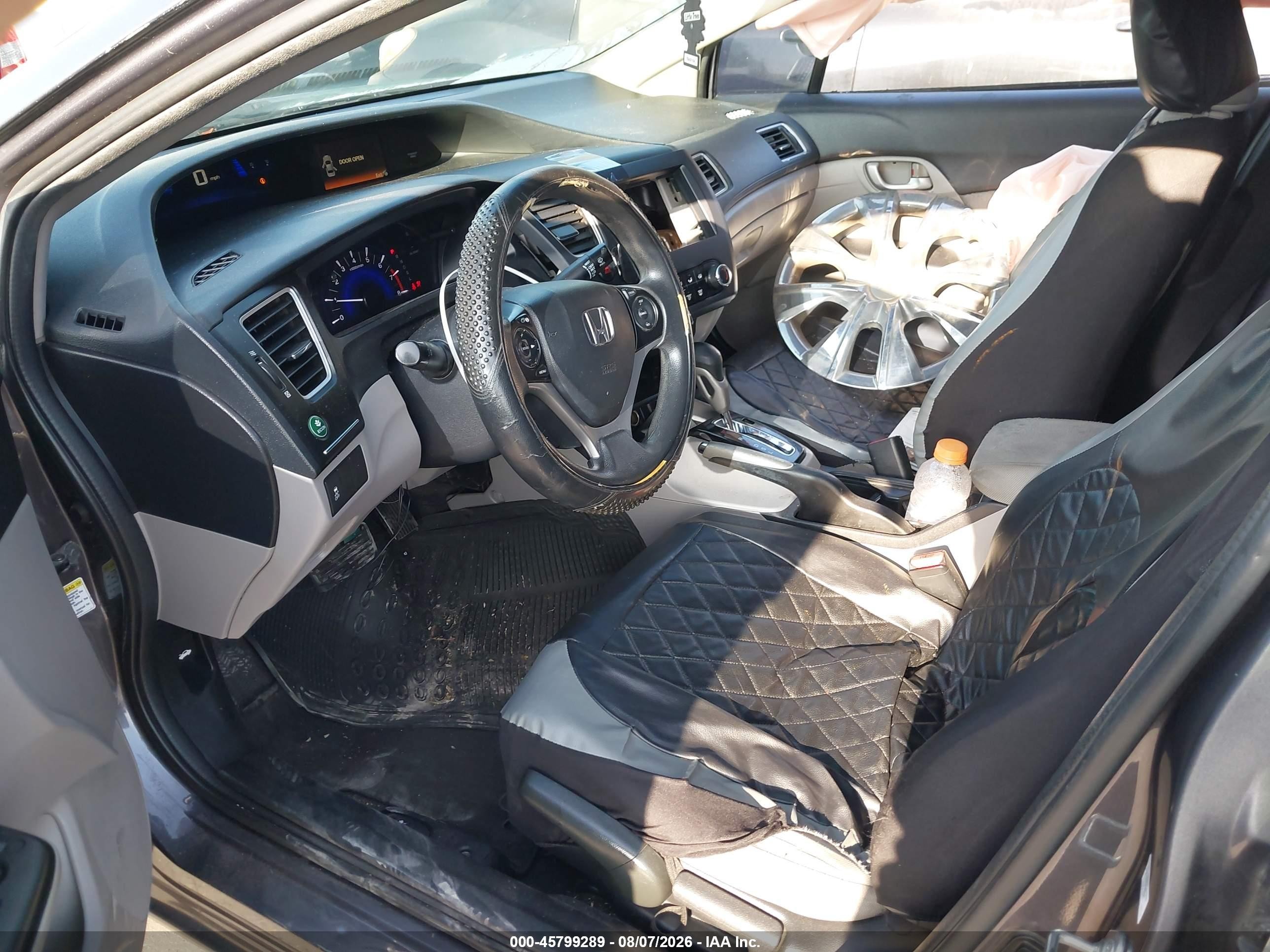2015 Honda Civic Lx Gray vin: 19XFB2F51FE704677