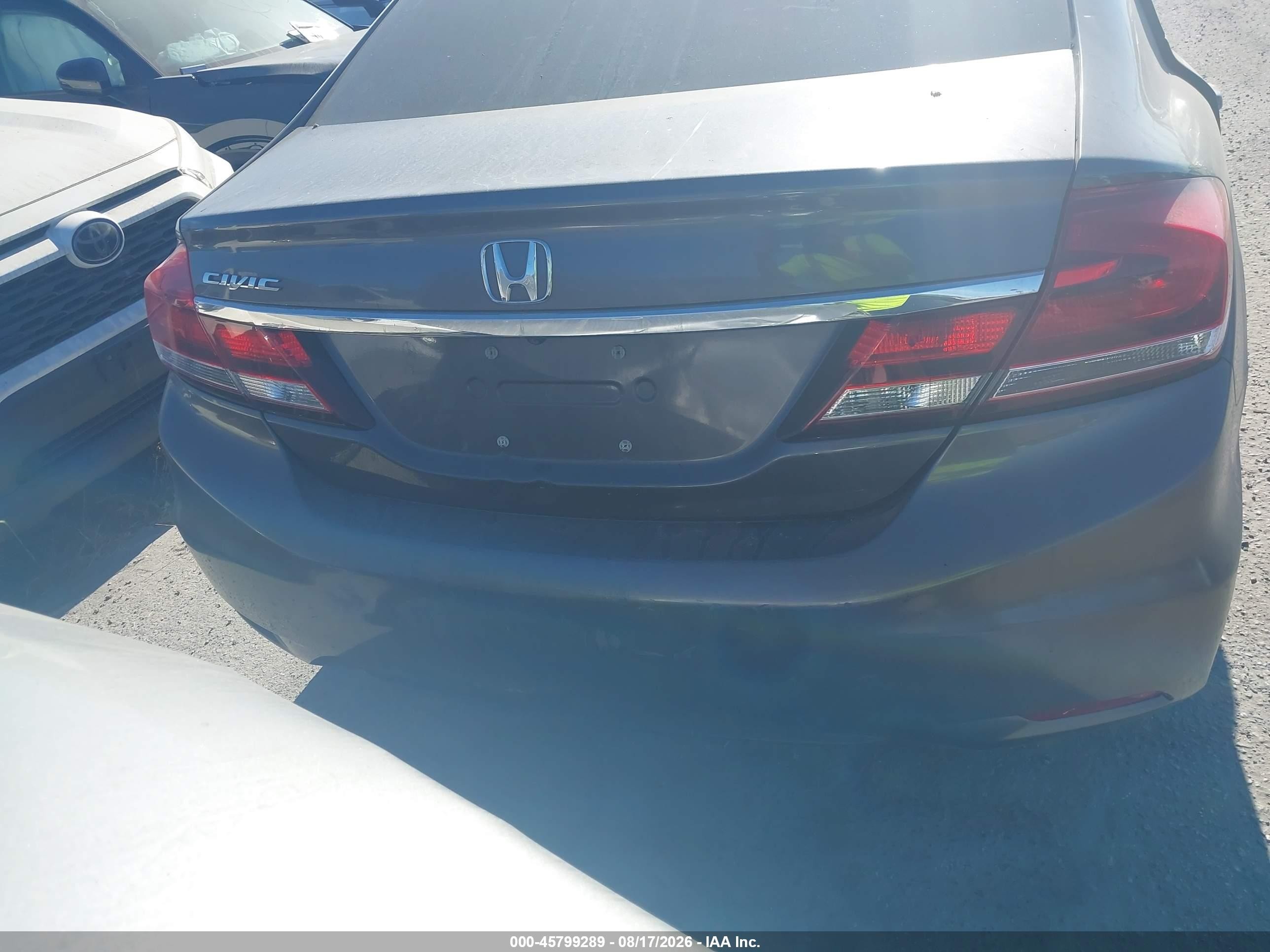 2015 Honda Civic Lx Gray vin: 19XFB2F51FE704677