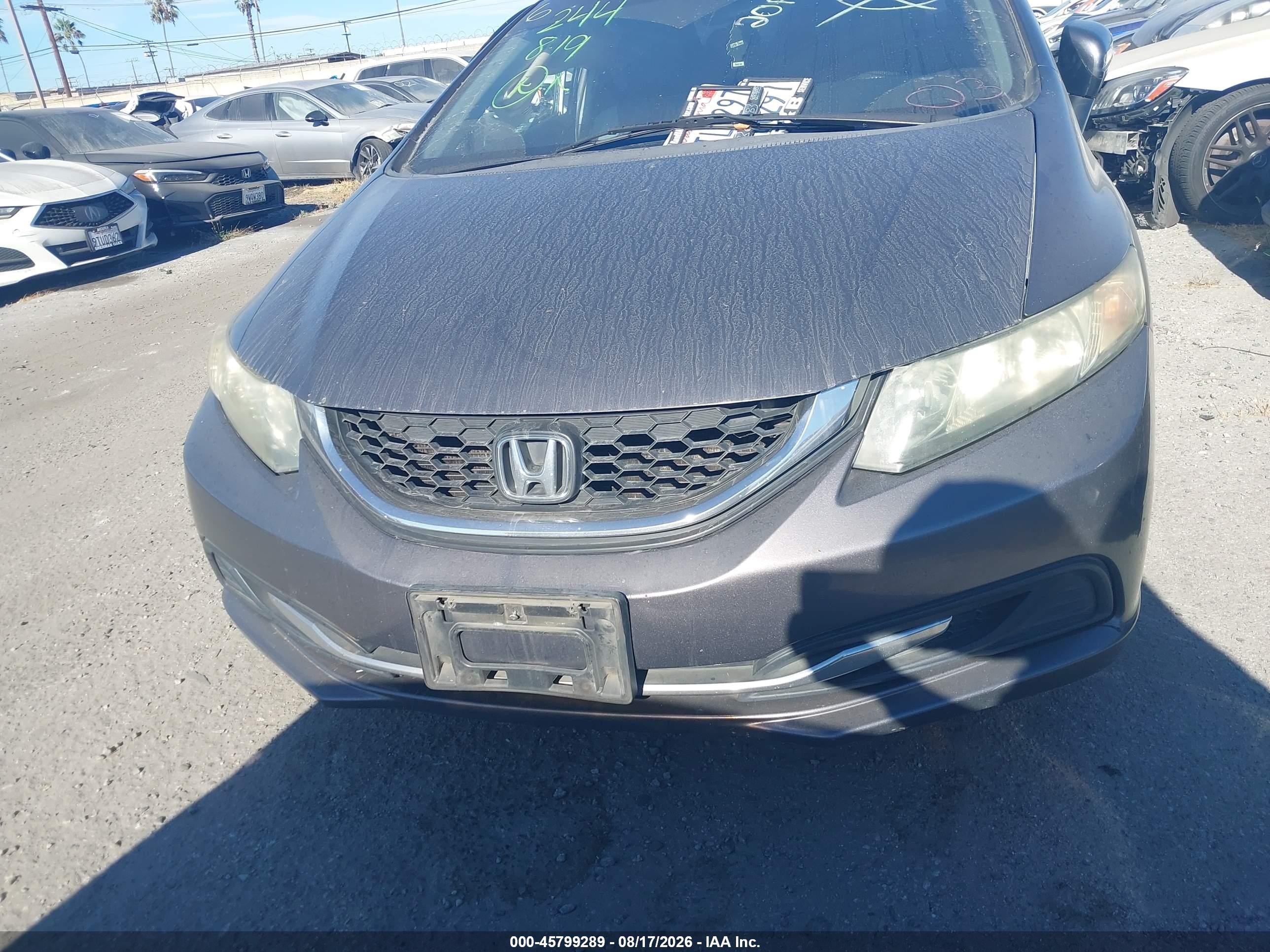 2015 Honda Civic Lx Gray vin: 19XFB2F51FE704677