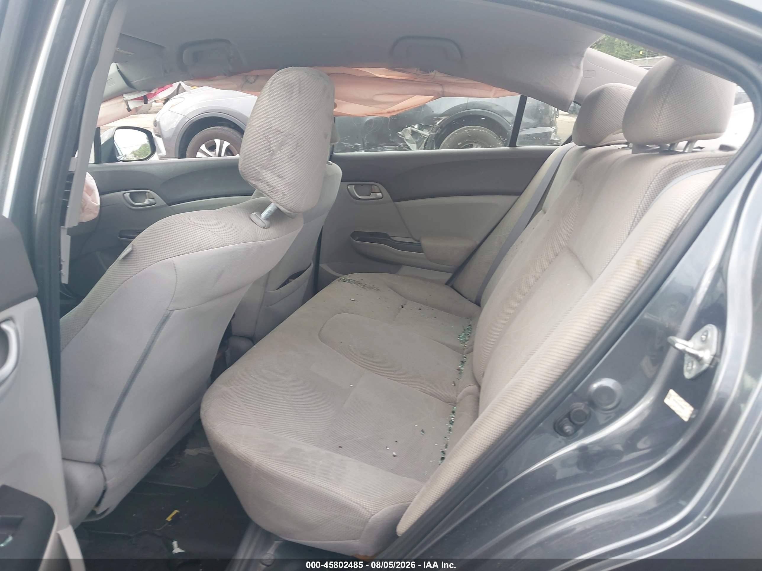 2012 Honda Civic Lx Gray vin: 19XFB2F52CE005845