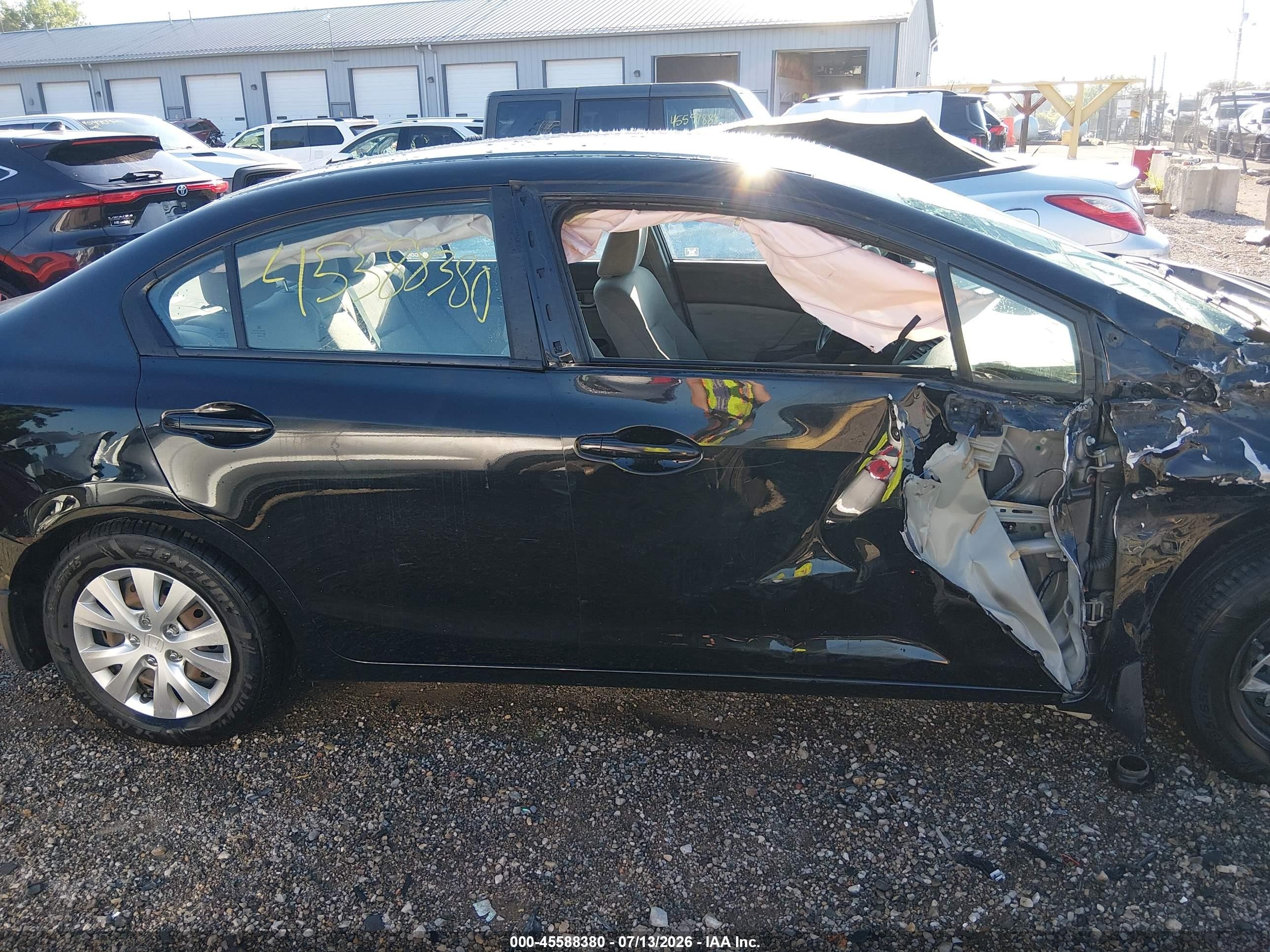 2012 Honda Civic Lx Black vin: 19XFB2F52CE007059