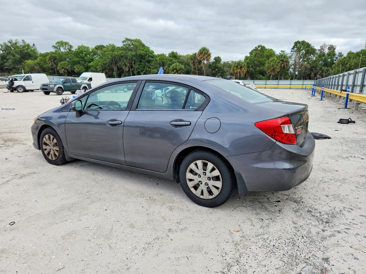 2012 Honda Civic Lx Gray vin: 19XFB2F52CE023908