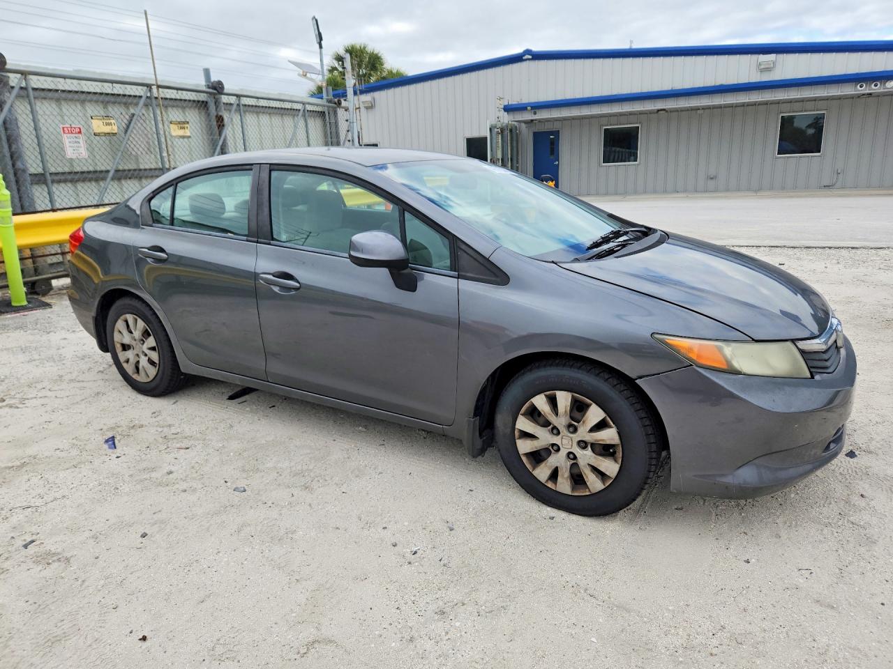 2012 Honda Civic Lx Gray vin: 19XFB2F52CE023908