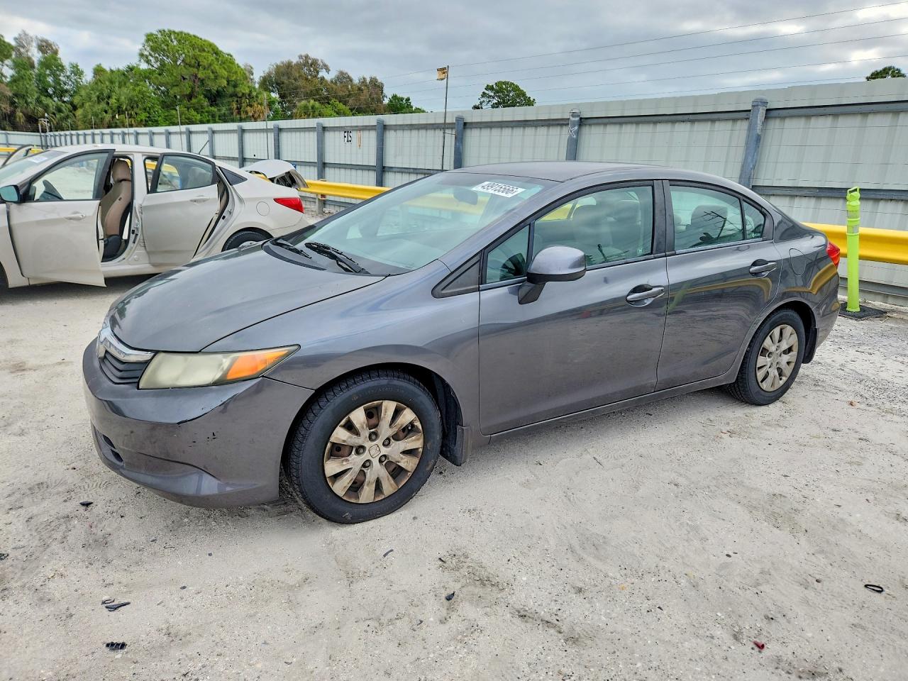 2012 Honda Civic Lx Gray vin: 19XFB2F52CE023908