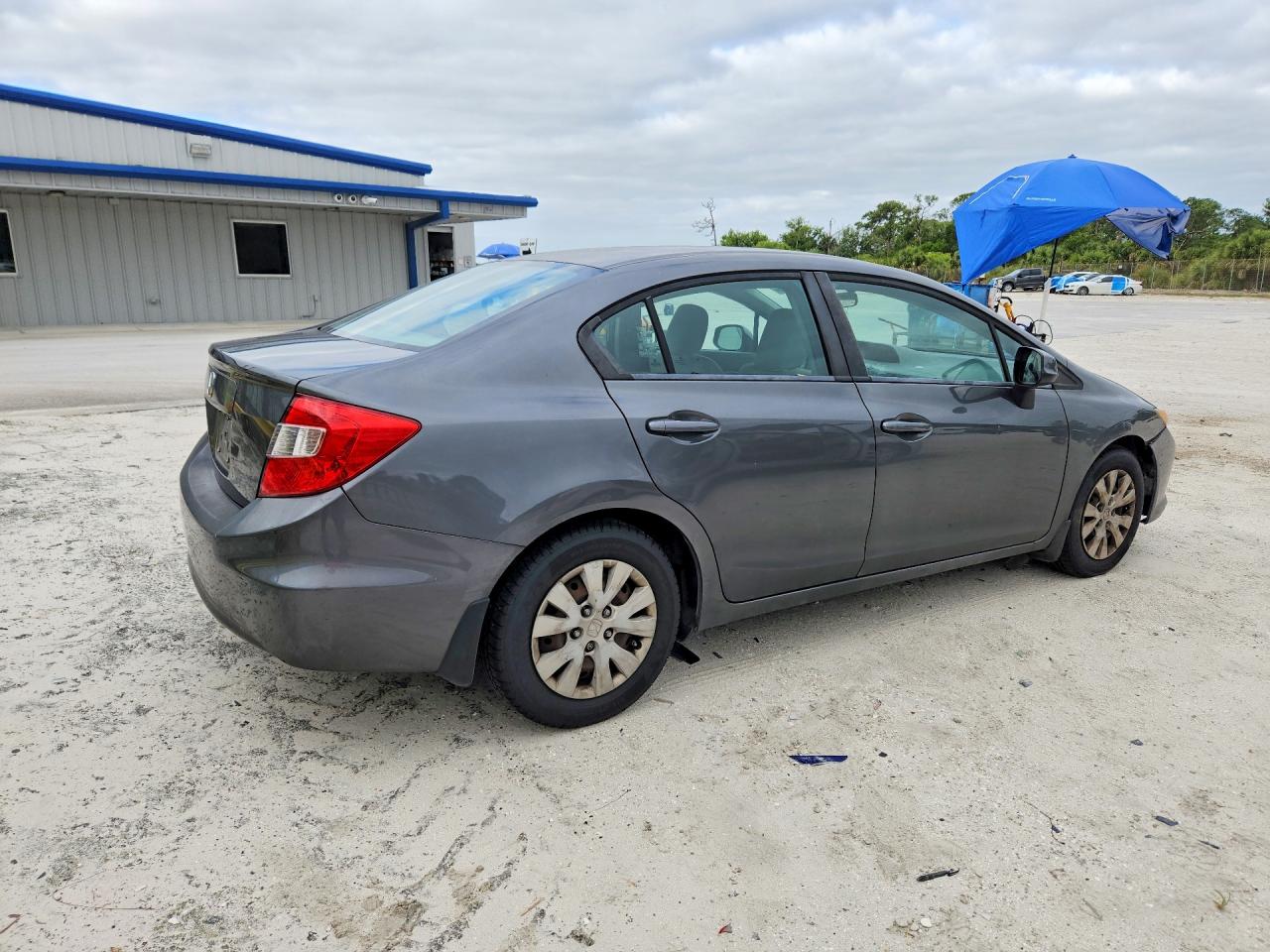 2012 Honda Civic Lx Gray vin: 19XFB2F52CE023908