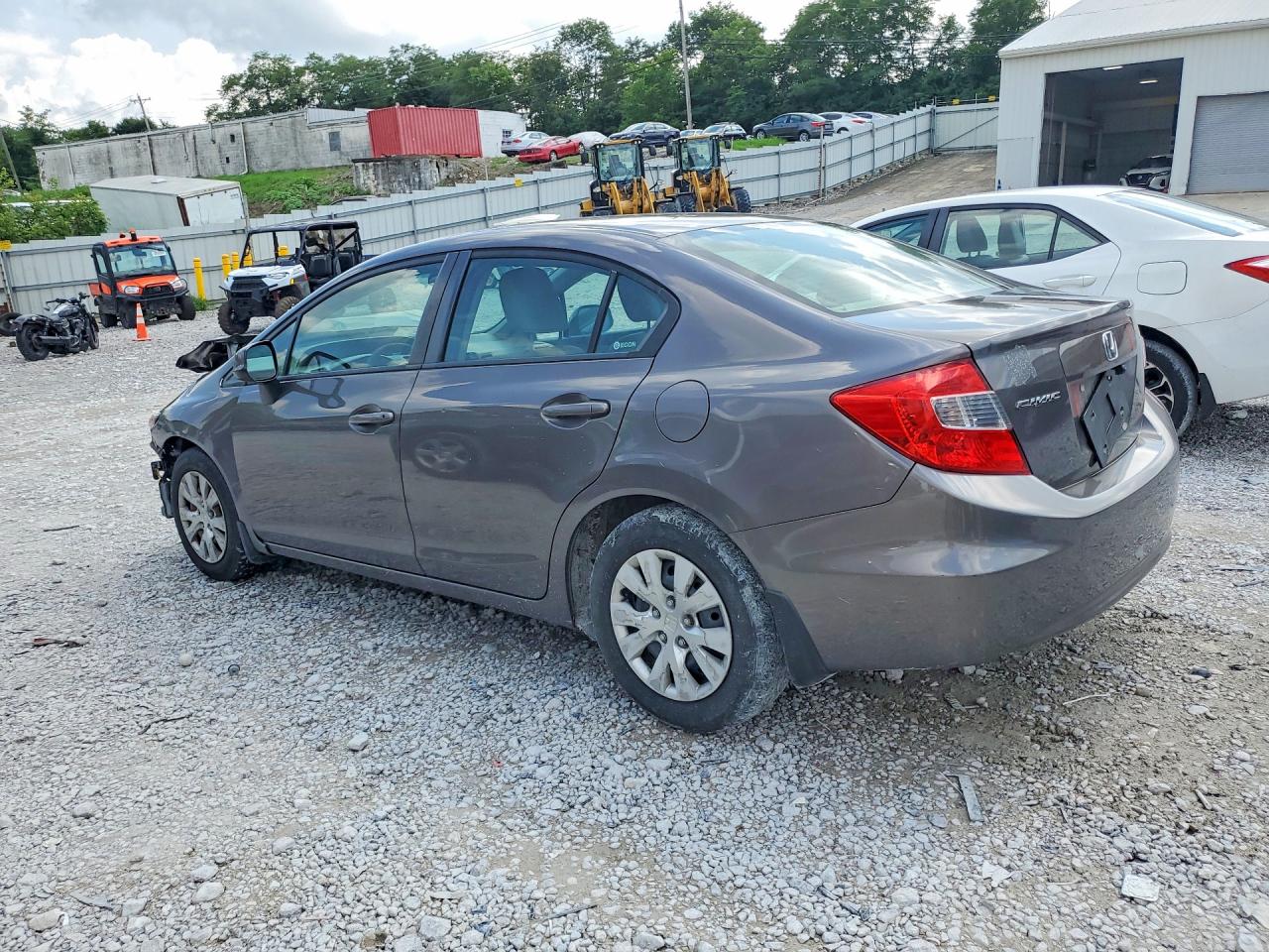 2012 Honda Civic Lx Gray vin: 19XFB2F52CE030244