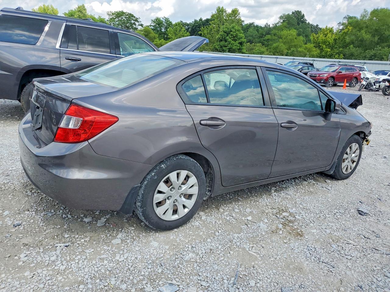 2012 Honda Civic Lx Gray vin: 19XFB2F52CE030244
