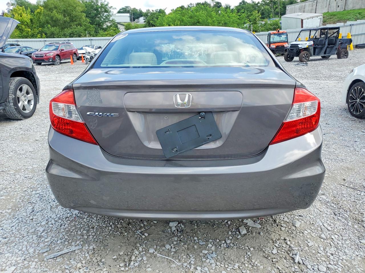 2012 Honda Civic Lx Gray vin: 19XFB2F52CE030244