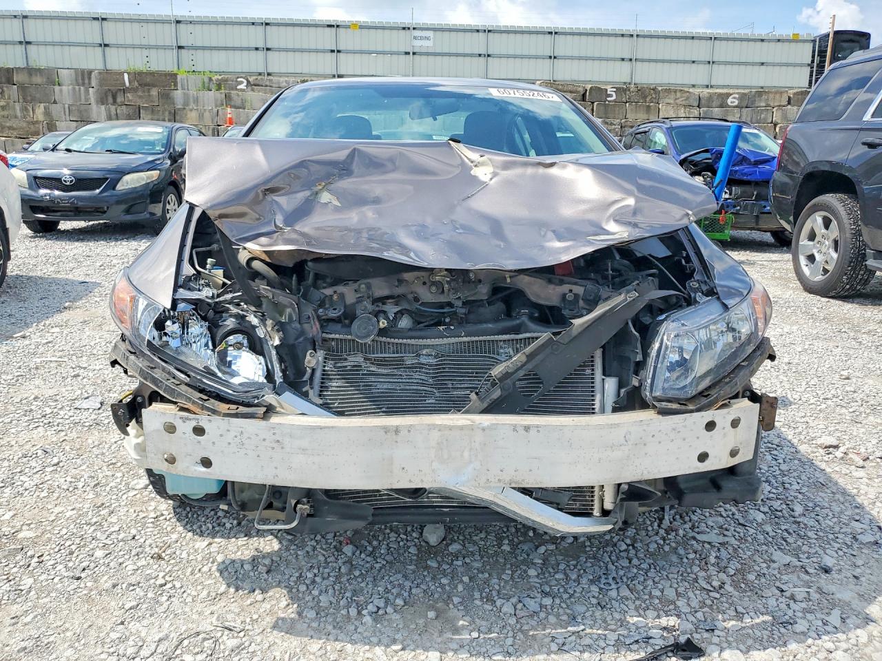 2012 Honda Civic Lx Gray vin: 19XFB2F52CE030244